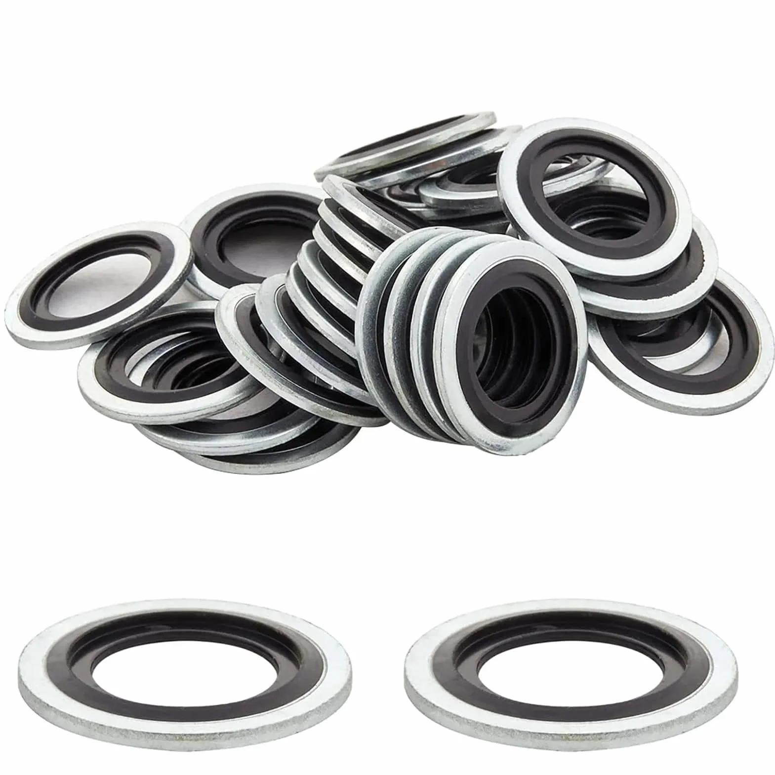 20 Guarnizioni di ricambio per viti di scarico dell'olio, Guarnizioni per tappo di scarico olio compatibili con Captur Clio Laguna Megane, OEM 110265505R, 6079970345, 8200641648, 3121867, 770