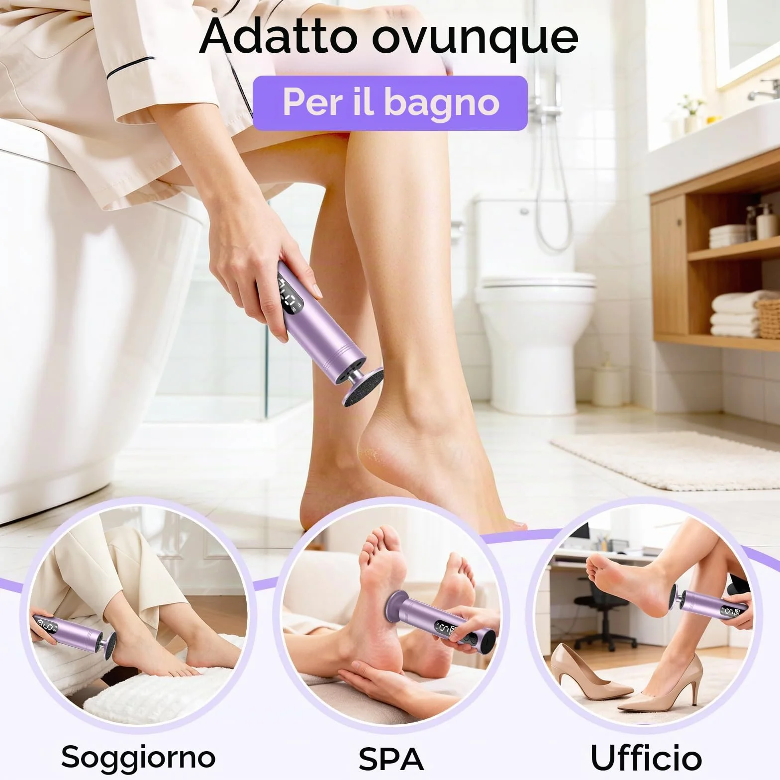 Pedicure Elettrico Professionale 9 Velocità Ricaricabile Lima Elettrica per Piedi e Talloni