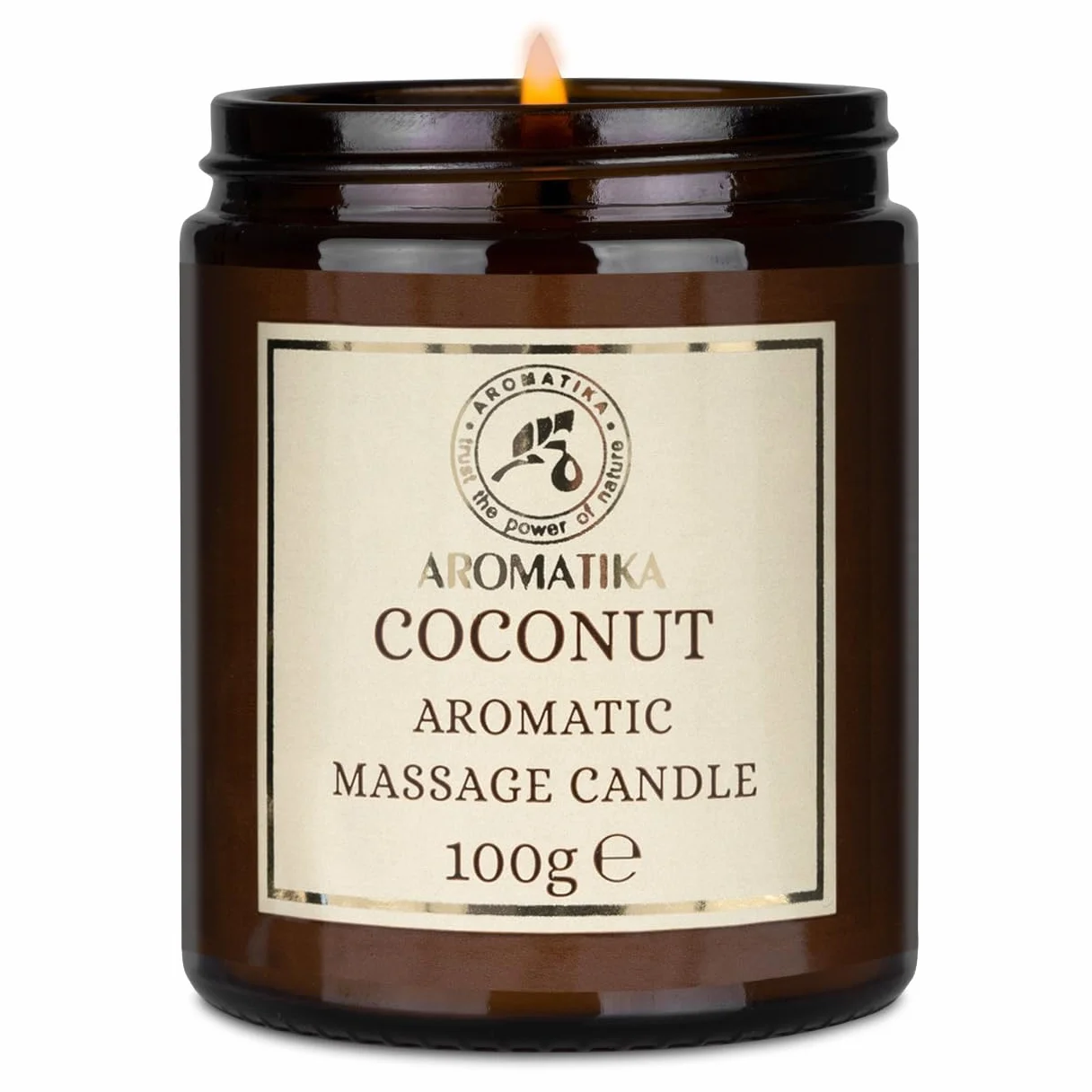 Candela da Massaggio Coco 100g - Cera di Soia - Olio di Cocco, Mandorla & Monoi di Tahiti - Aromaterapia
