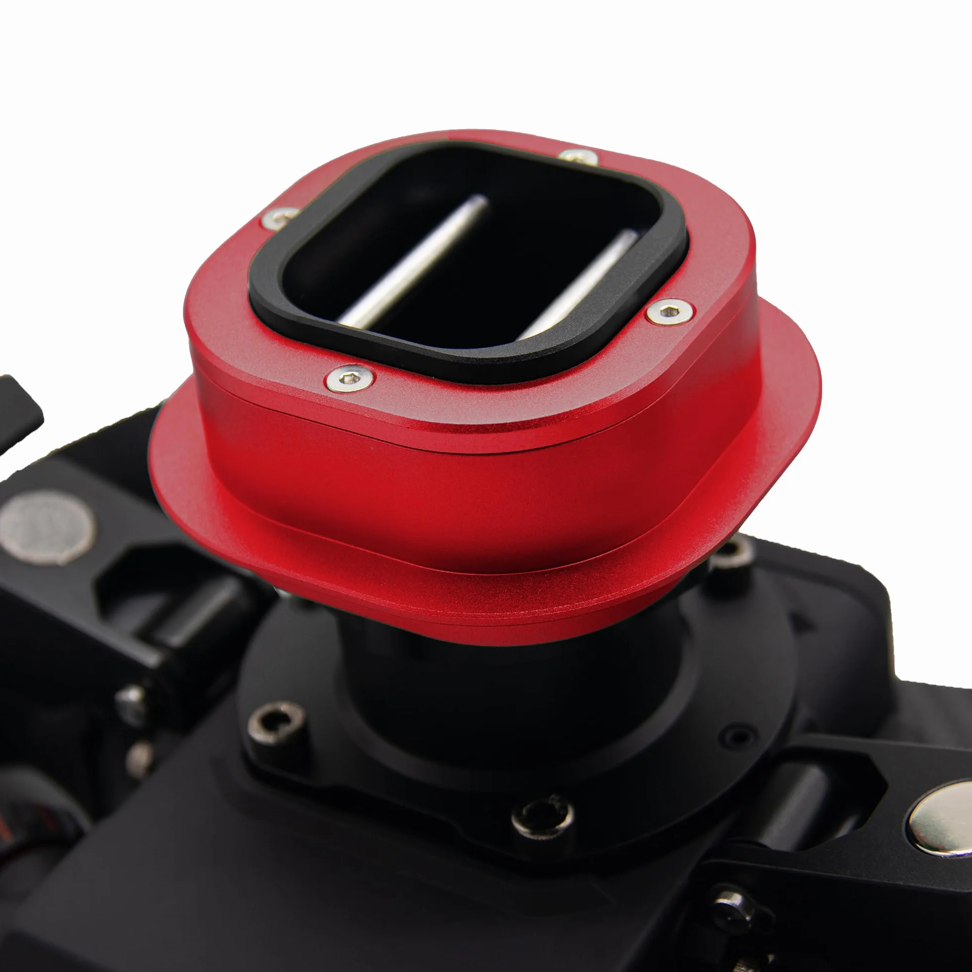 QR2 Racing - Ruote laterali adattate per ruota Fanatec Racing QR2 Pro, struttura stabile a sgancio rapido, lavorazione CNC, colore: rosso anodizzato