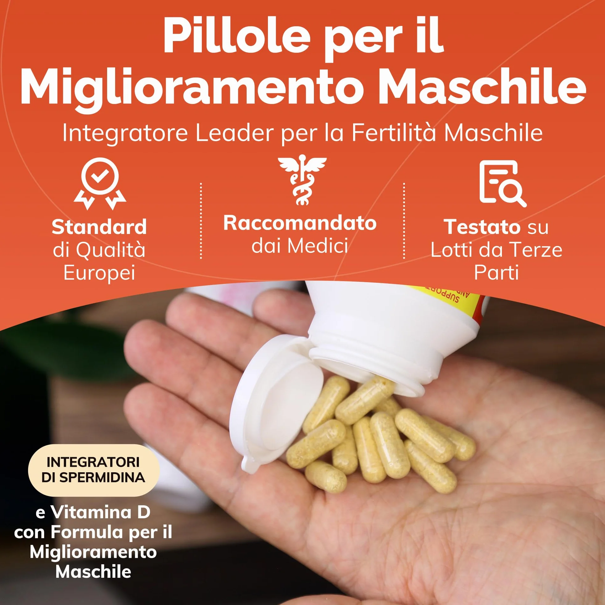 Conceive Plus Supporto per Motilità Maschile, integratore fertilità, 60 capsule