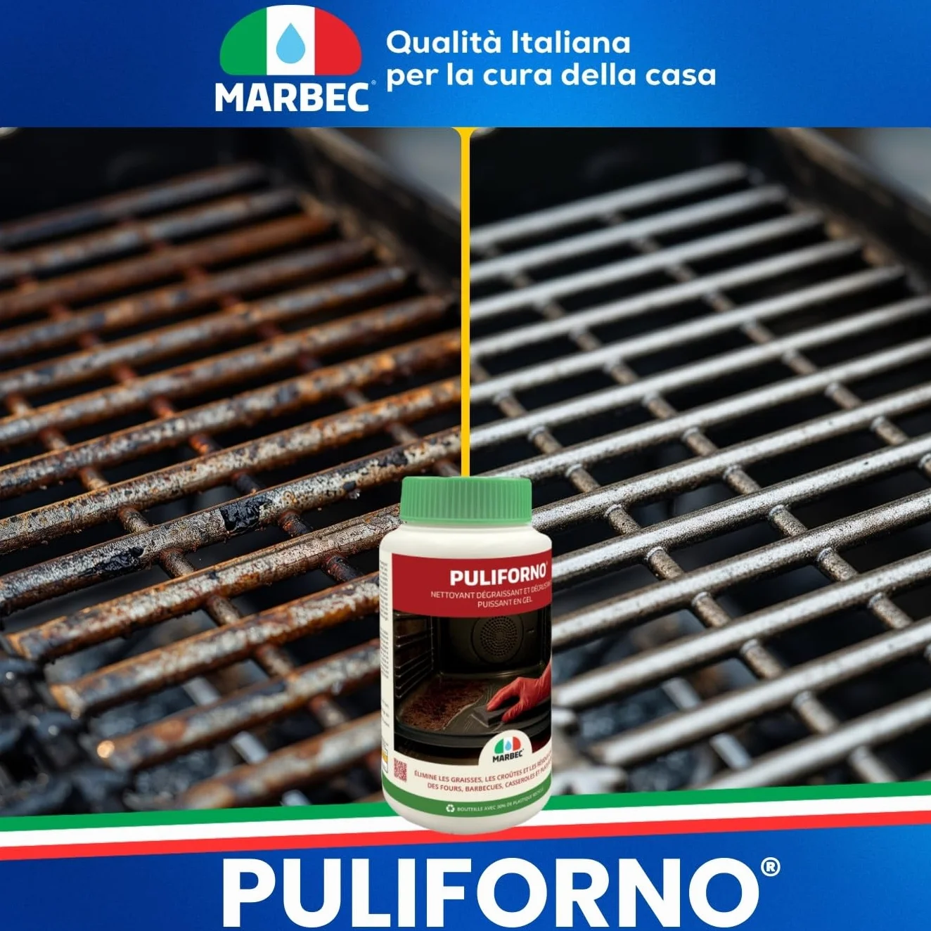 MARBEC PULIFORNO® 1KG Detergente gel disincrostante per forni e barbecue
