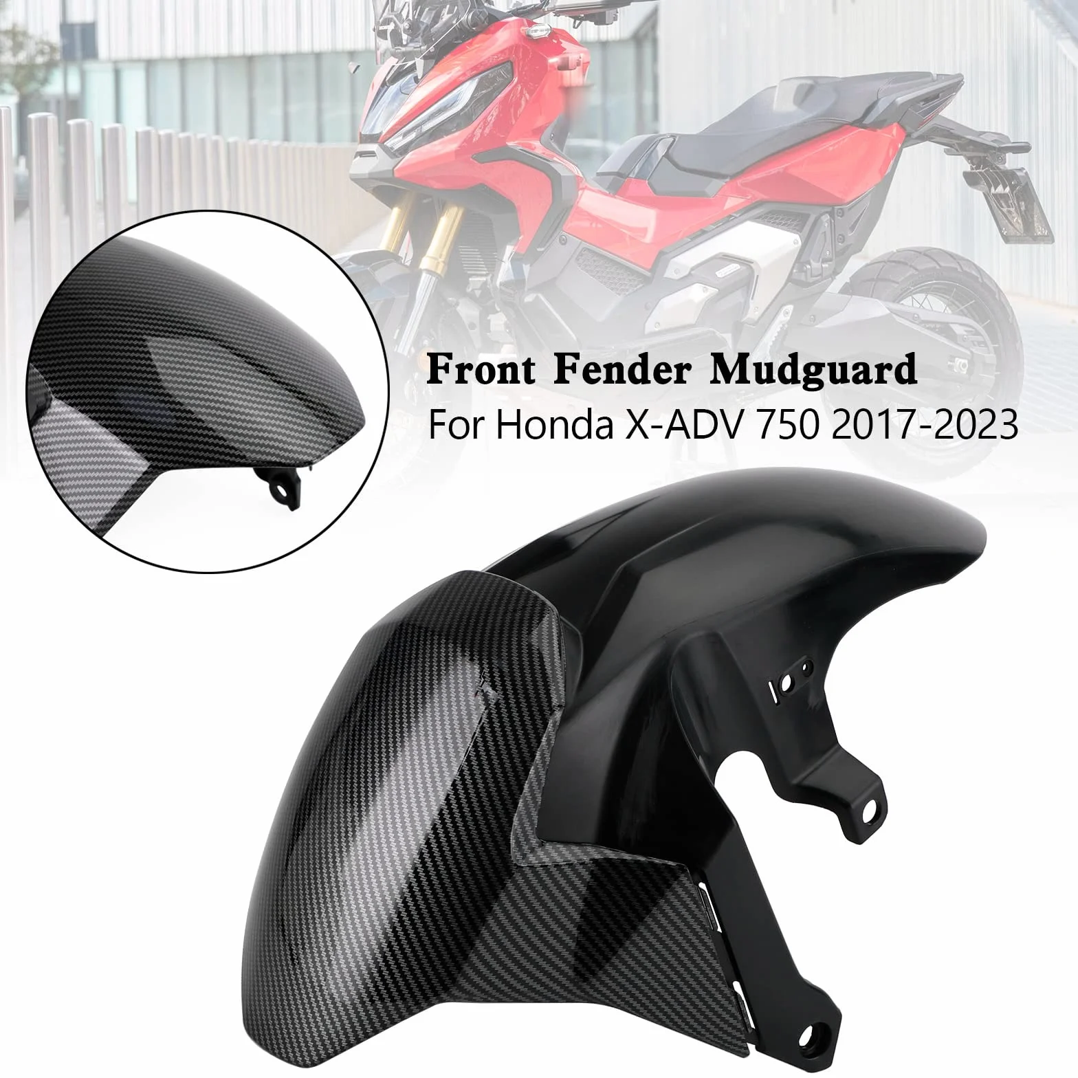 Topteng Front Fender Mudguard Fairing Adatto per Honda XADV750 X-ADV 750 2017-2023 Carbon