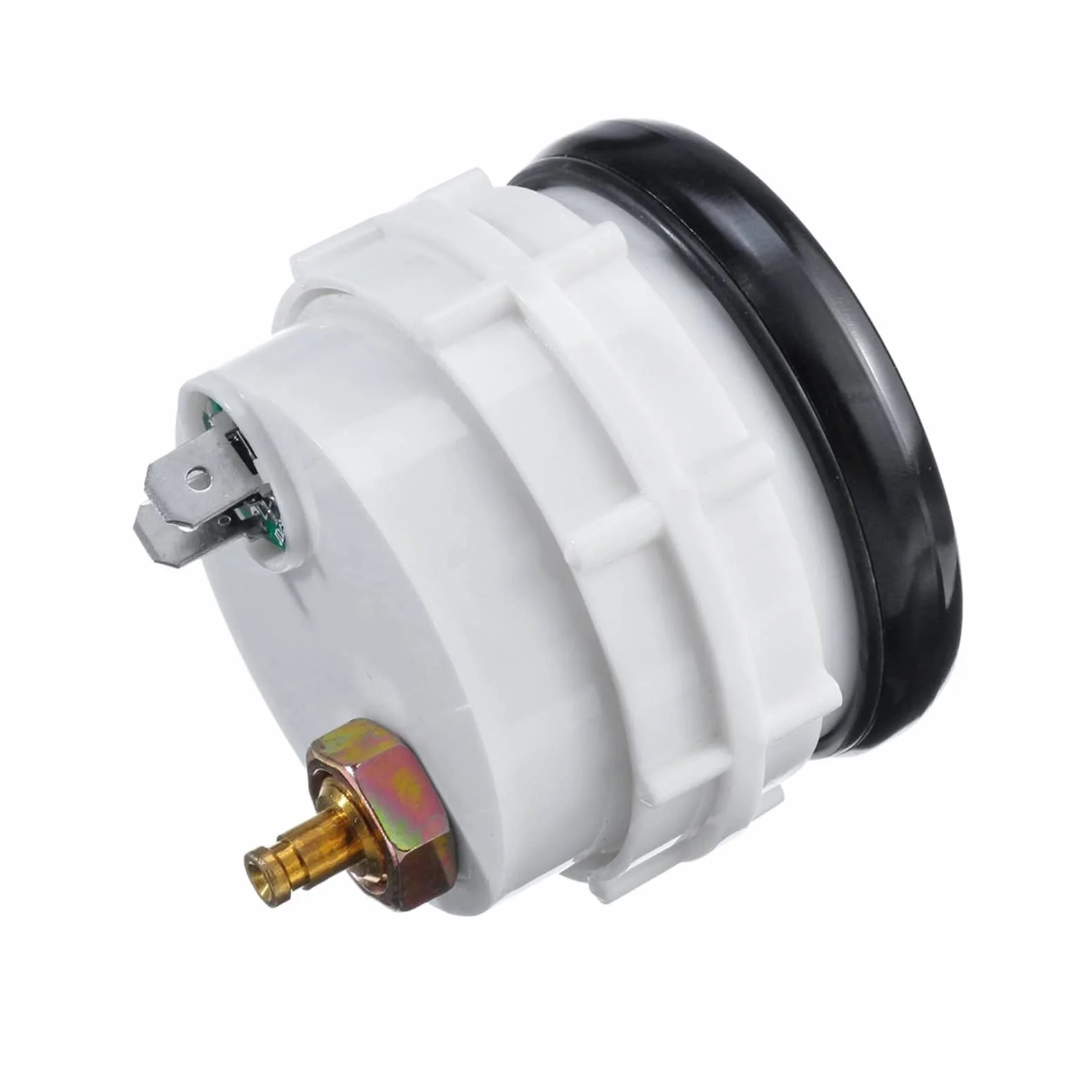Meccanico Turbo Boost Manometro -1 ~ +2 Bar 2 "52mm Bianco PORTATO Display Black Bezel 12V Universal Boost Puntainter Meter Misuratore di Spinta