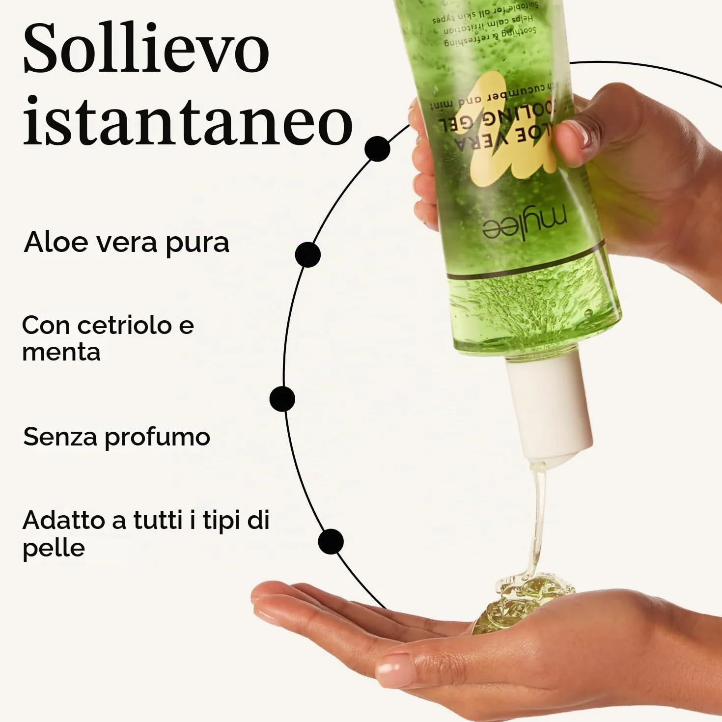 Mylee Aloe Vera Gel 500ml Lenitivo Idratante Dopocera Doposole Post Epilazione
