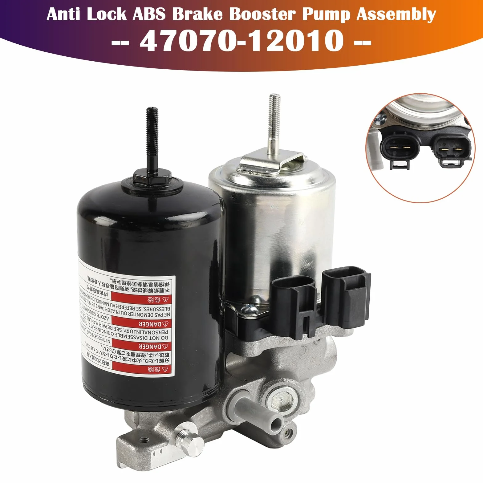 Topteng Anti Lock ABS Brake Booster Pump Assembly 47070-12010 Adatto per Toyota Prius/Corolla, Adatto per Lexus CT200H NX300