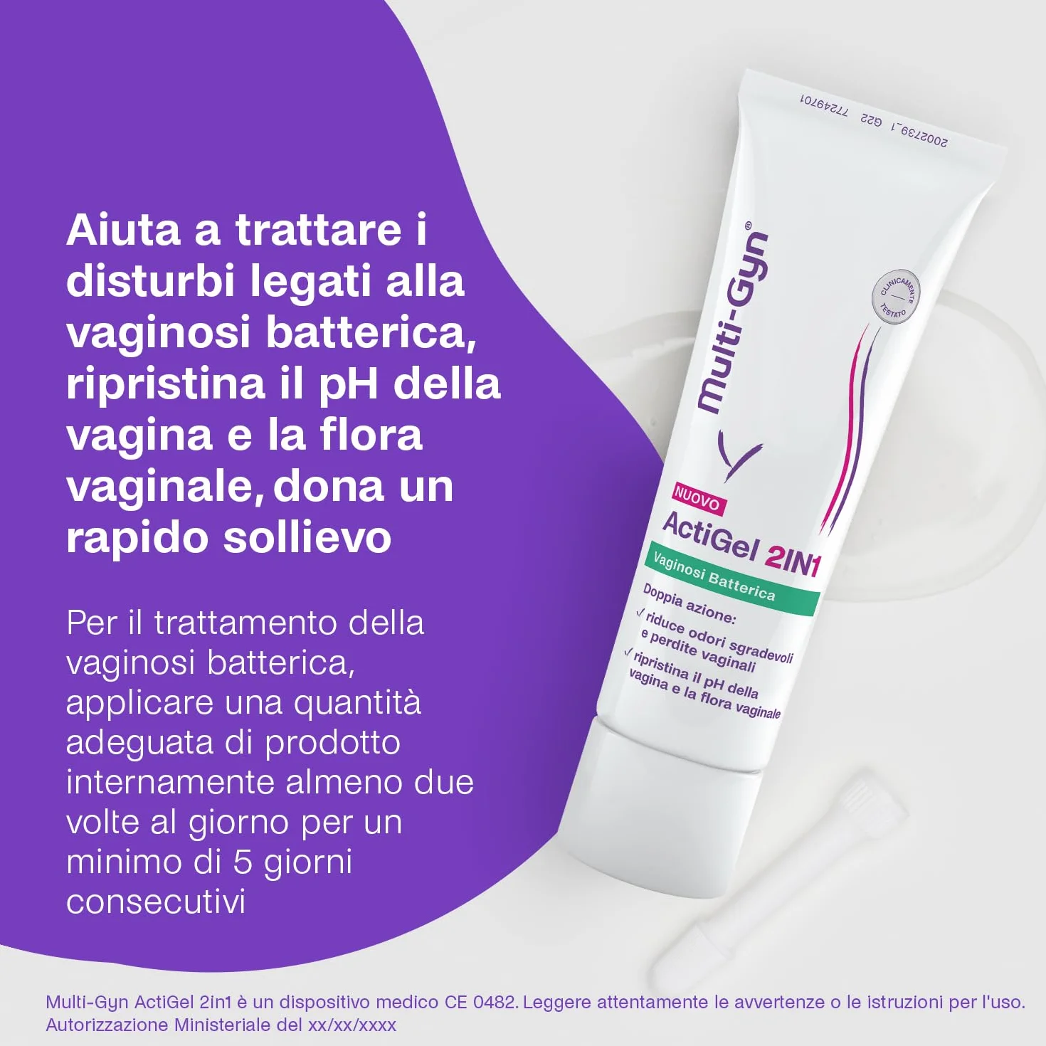 Multi-gyn ActiGel 2-in-1 trattamento vaginosi batterica 50 ml + applicatore