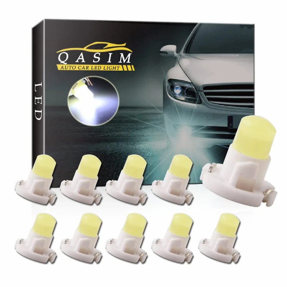 Qasim LED COB Lampadine T4.2 1SMD Bianco 12V per Auto