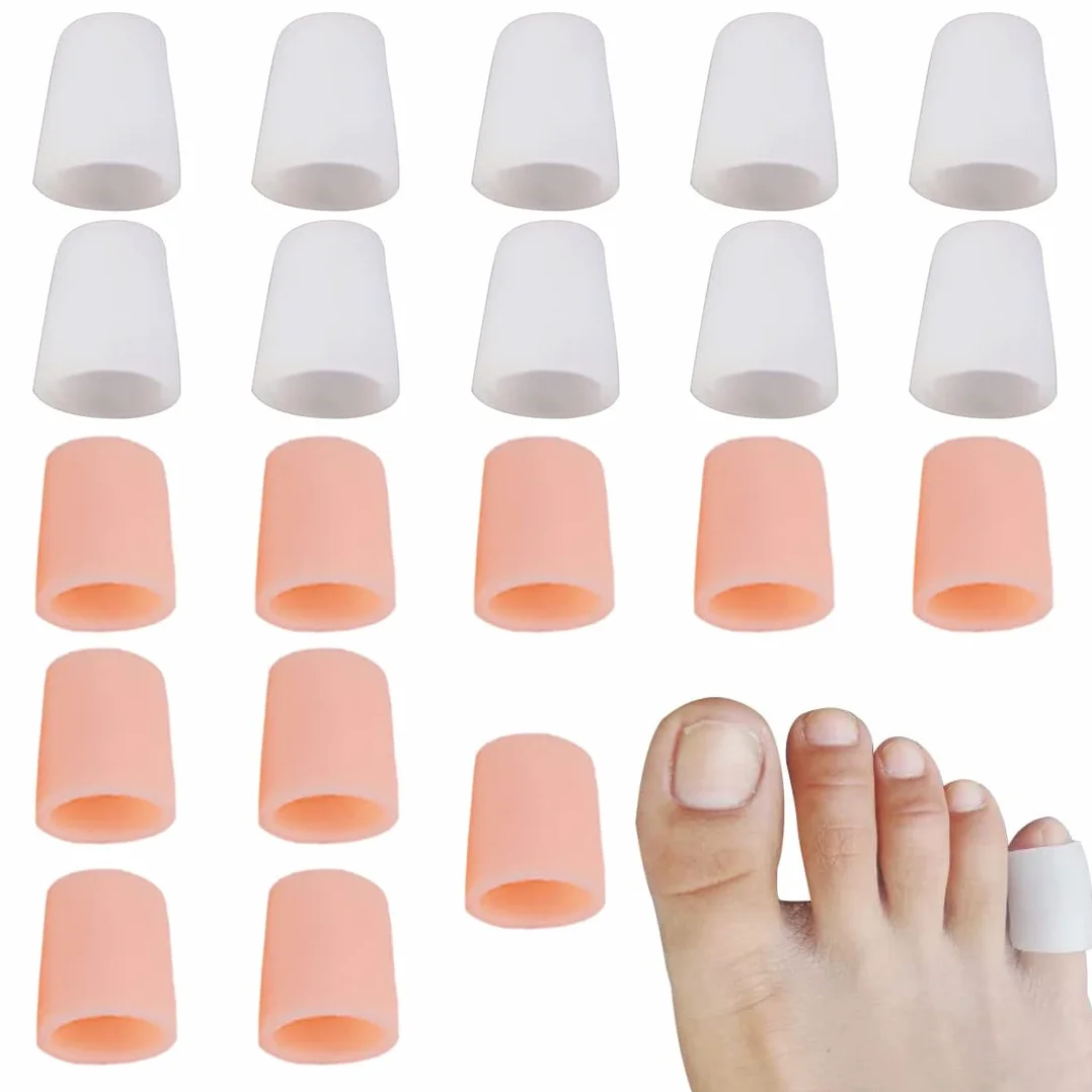 Protezione Dita Piedi in Silicone, Protettori Punta Gel Antidolorifico - 20 Pezzi