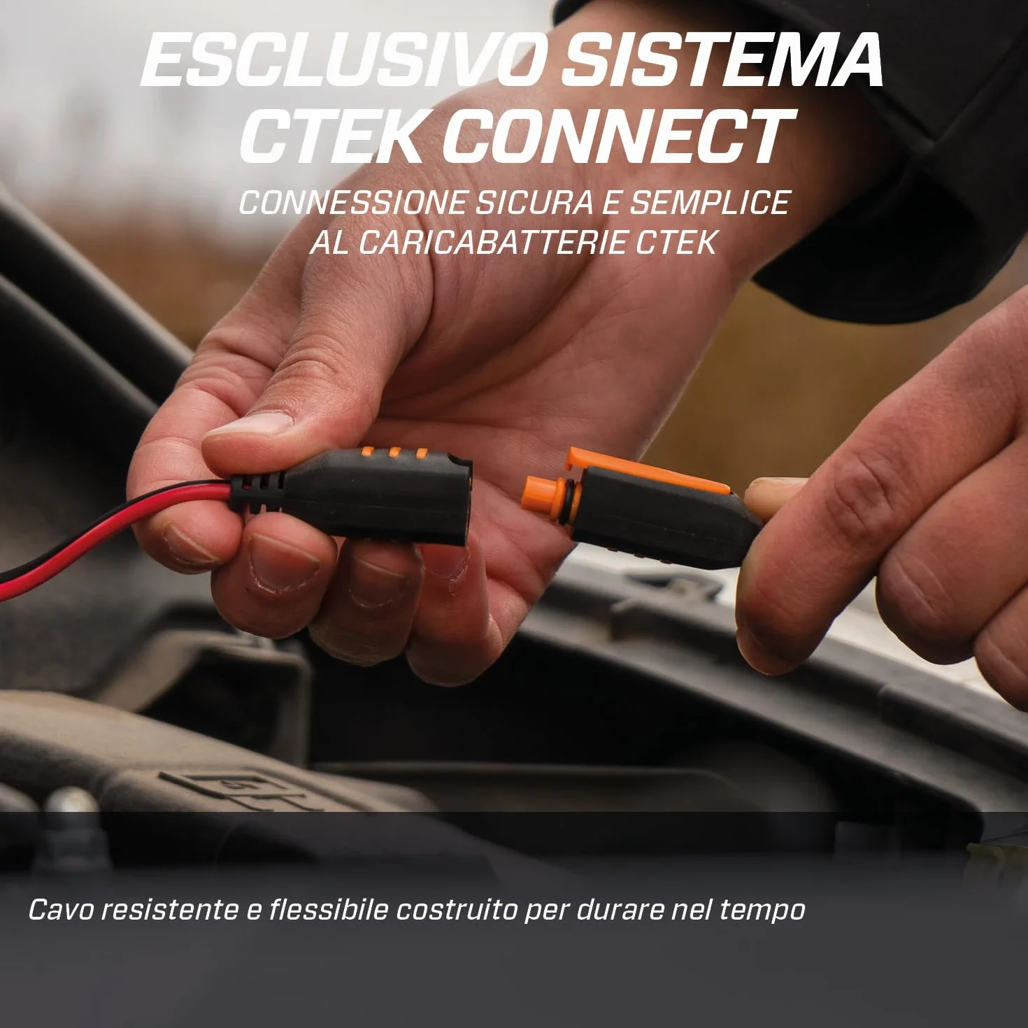 CTEK Connect Eyelet M8, Collegamento per Batterie Difficili da Raggiungere, Occhiello da 8mm, Connessione Resistente, Sicura e Rapida per Caricabatterie, Auto, Moto e Altri Veicoli
