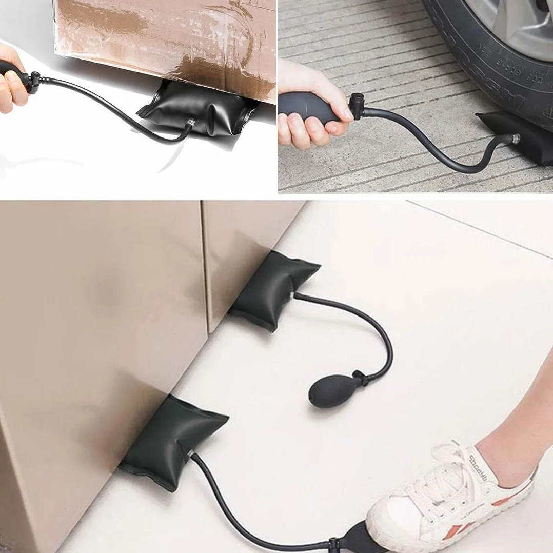 NUOOO Kit pompa a cuneo d'aria per allineamento e livellamento, strumento manuale gonfiabile per riparazione porte e finestre