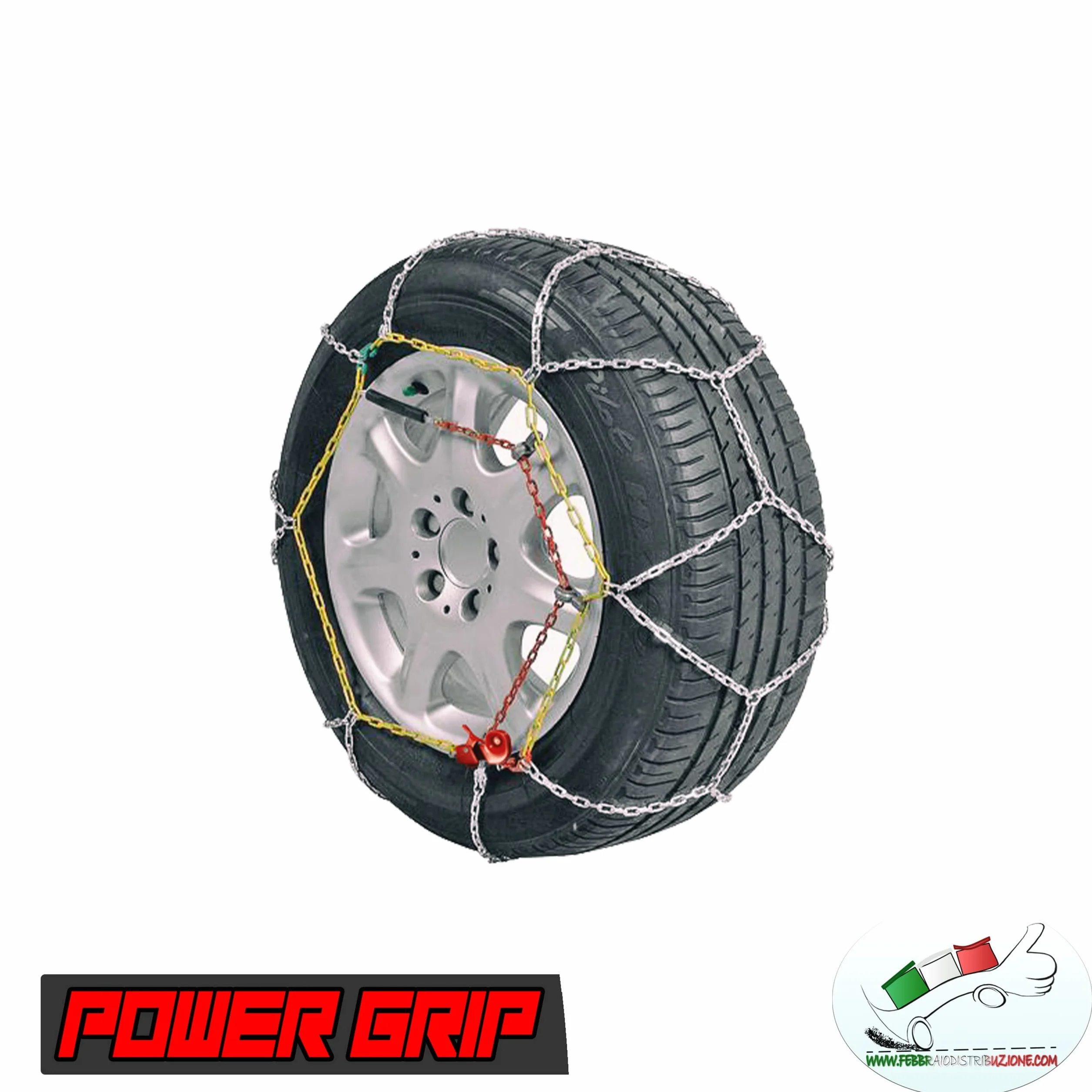 Catene da Neve 9mm Omologate TÜV GS Onorm Gruppo 140 Acciaio Montaggio Facile