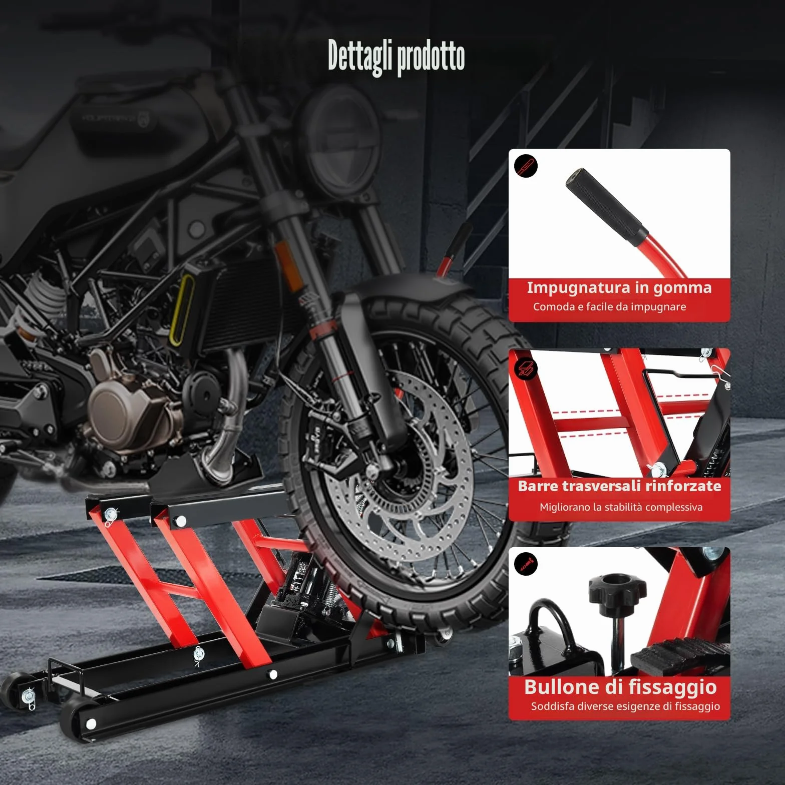 Sollevatore Idraulico per Moto 680 kg Pieghevole