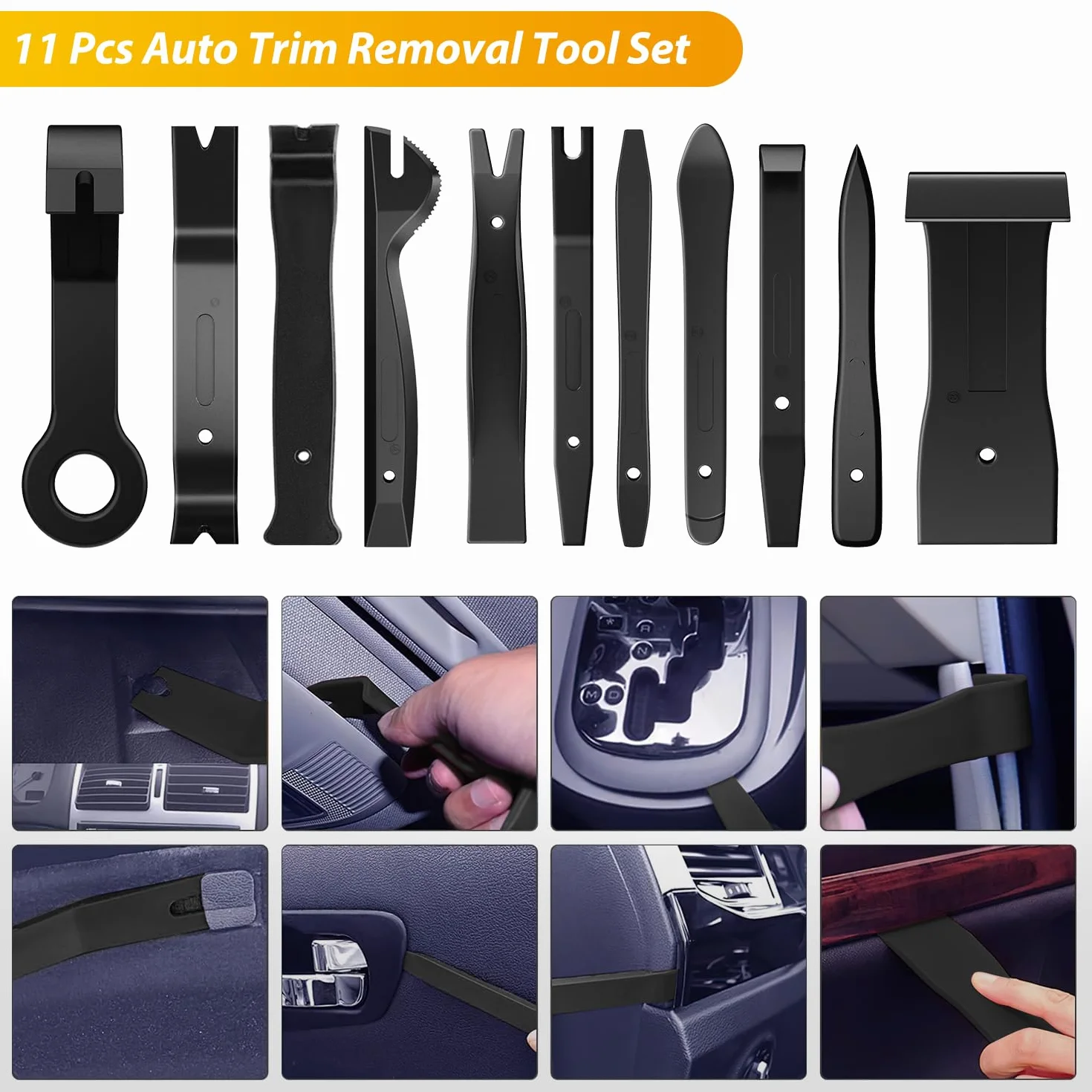 GOOACC Set di 102 Pezzi Strumenti per Rimozione Rifiniture con Perno a Spinta Nylon Clip Fissaggio Paraurti
