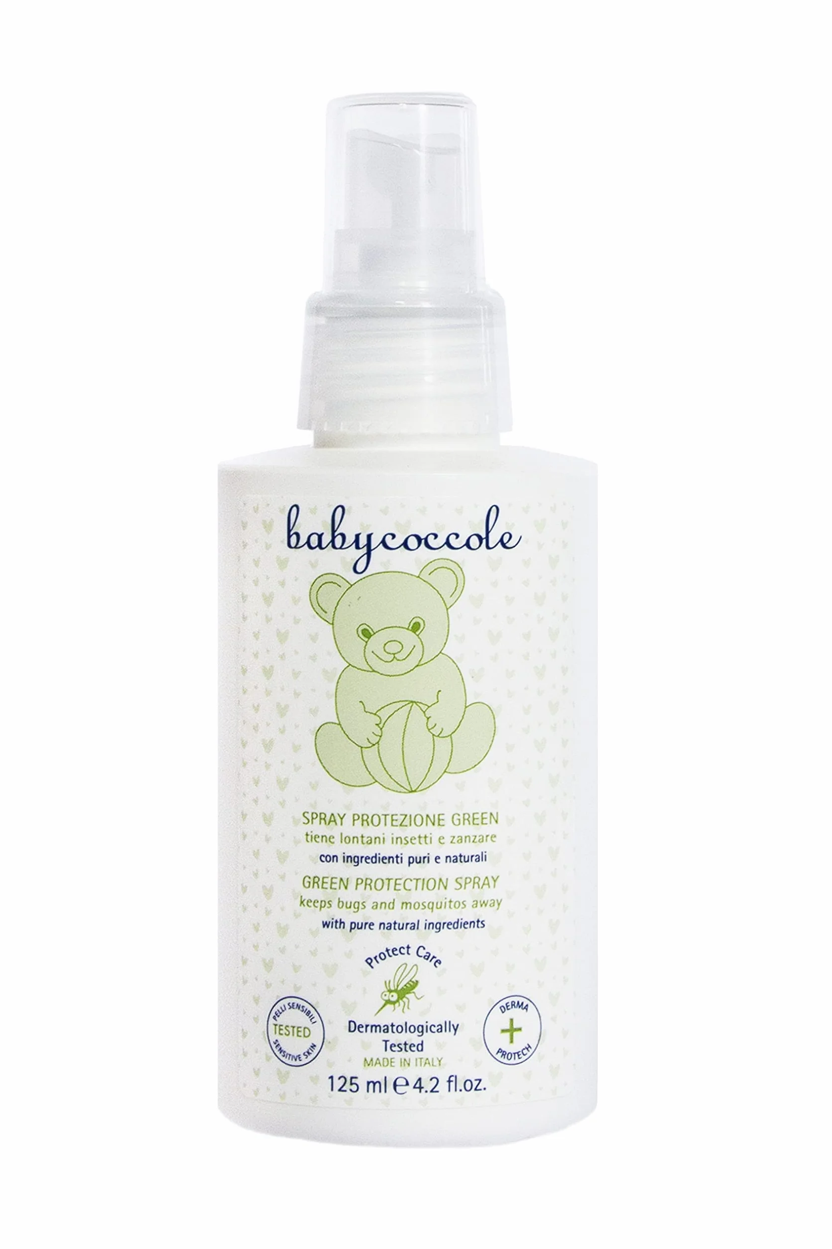 Babycoccole Spray Protezione Zanzare e Insetti Green 125 ml Repellente per Bambini con Olio di Timo