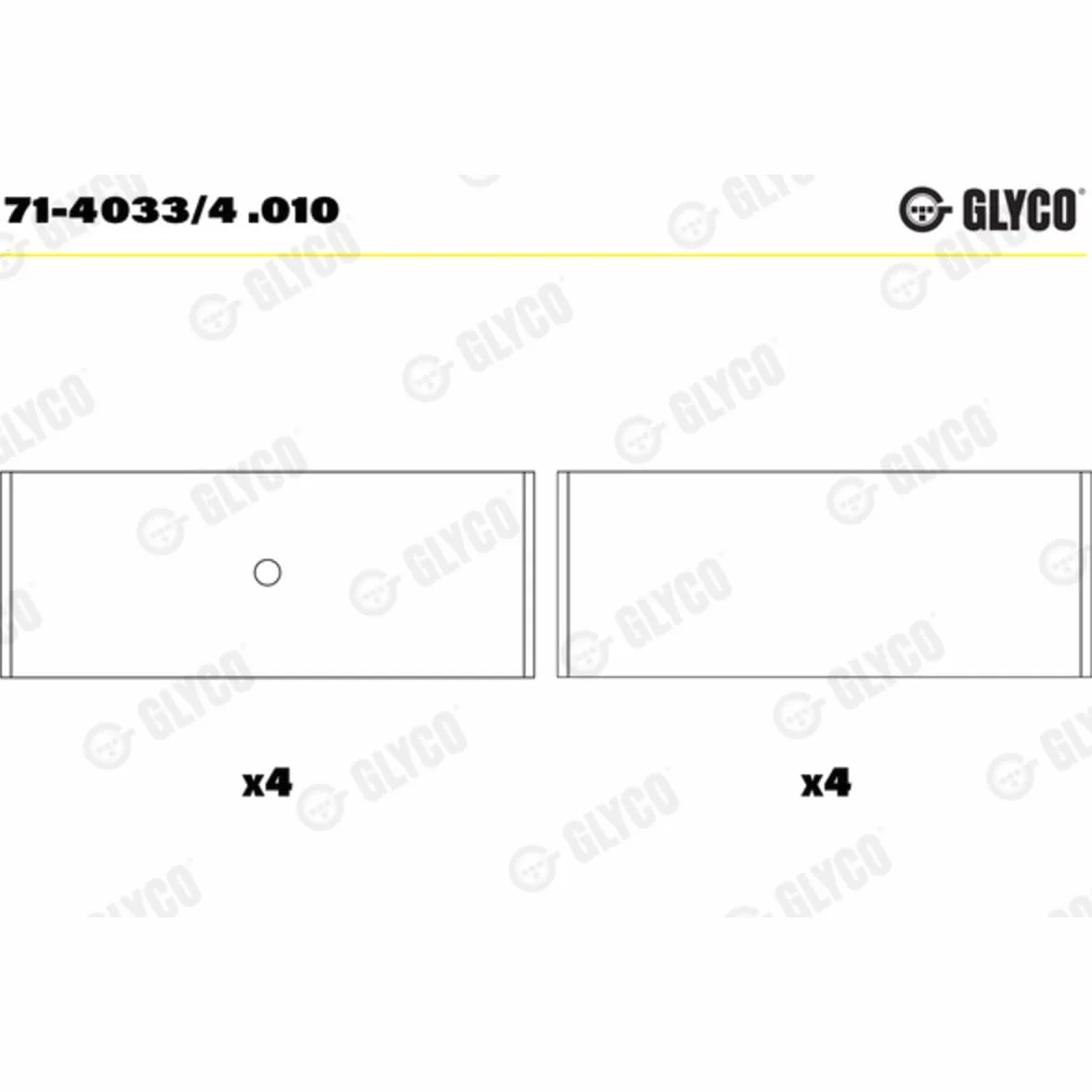 Glyco 71-4033/4 .010 Bronzina Di Biella