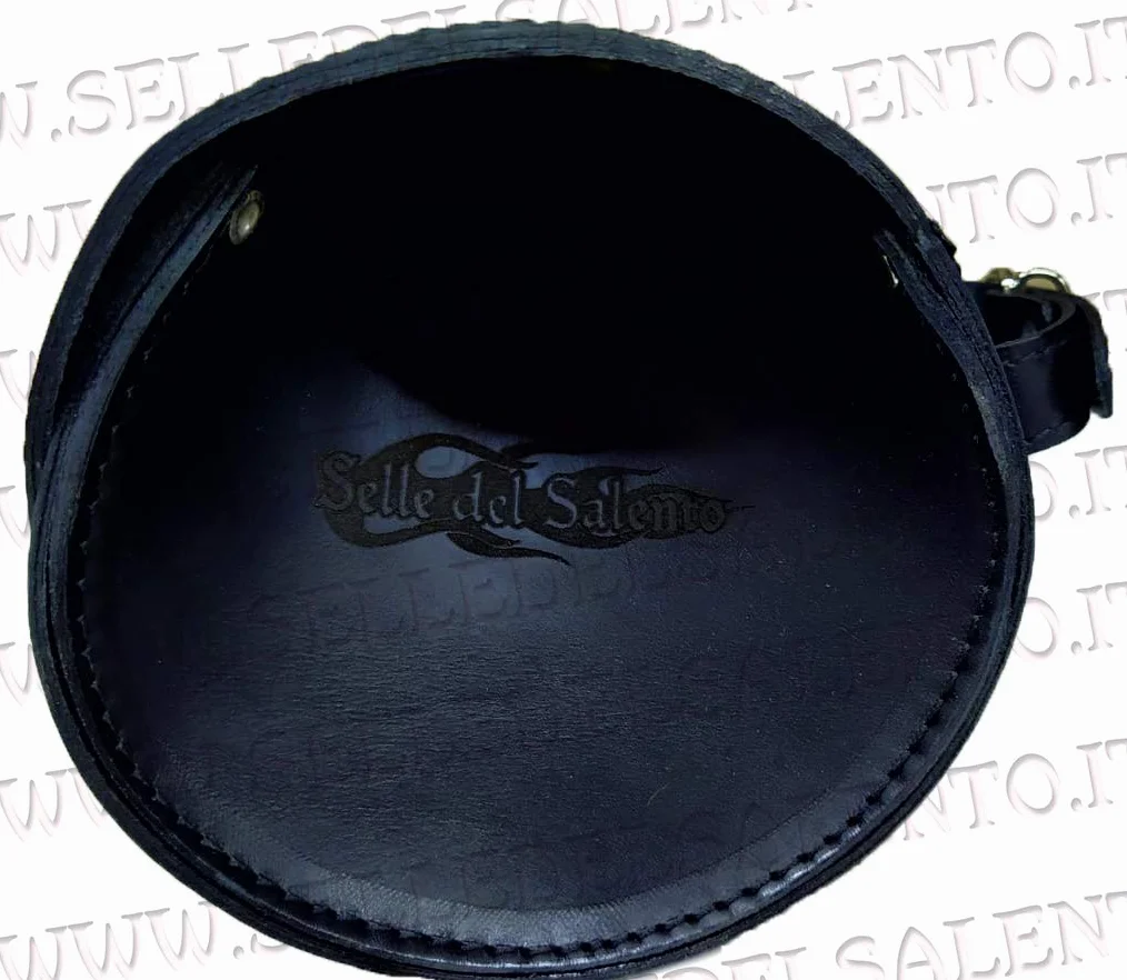 Selle del Salento Barilotto borsa moto in pelle 25x12 portaattrezzi bikebag Satteltasche compatibile con harley devindson moto guzzi triumph