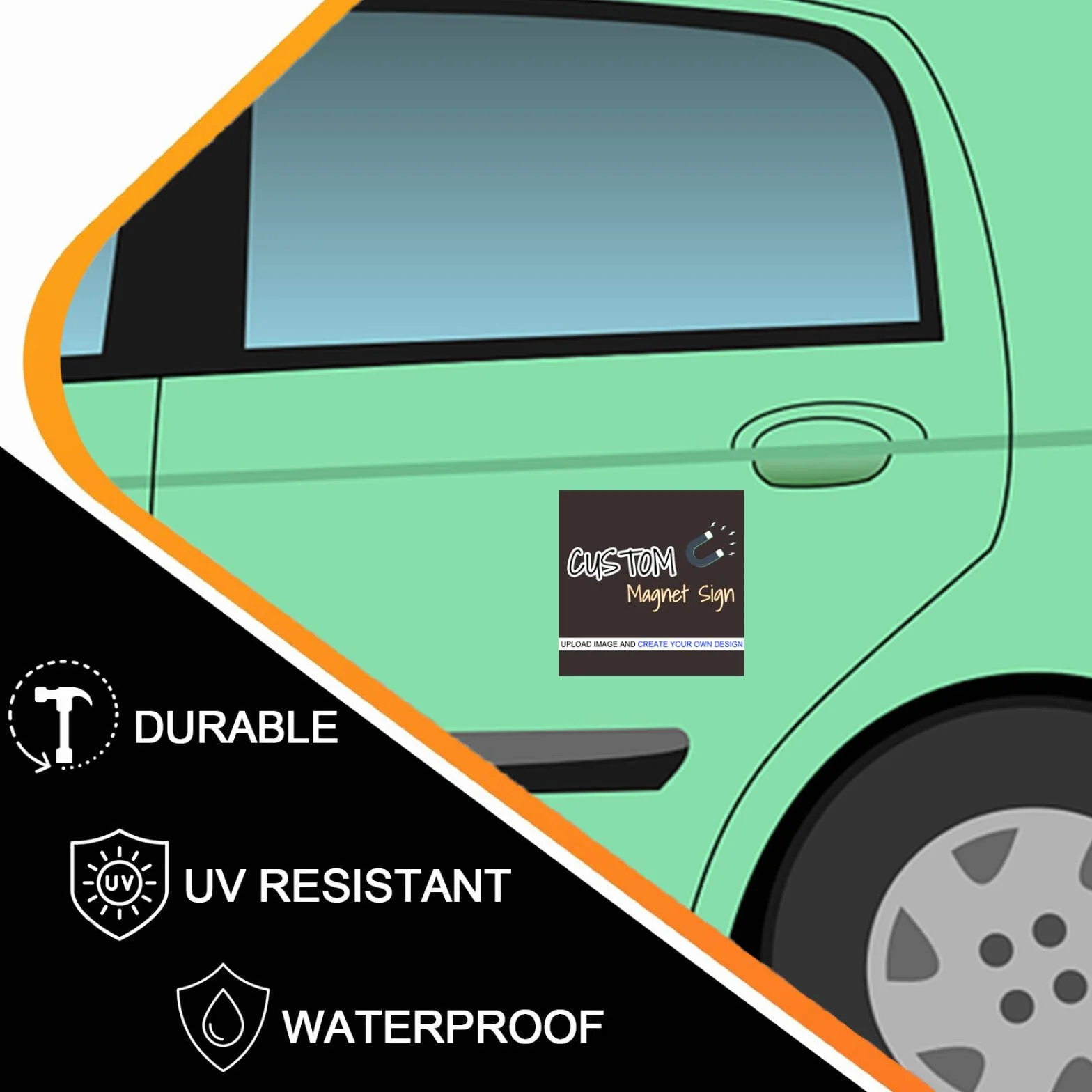 Magnete Personalizzato per Auto - Design Unico, Decorazione per Veicoli, Frigorifero e Pubblicità