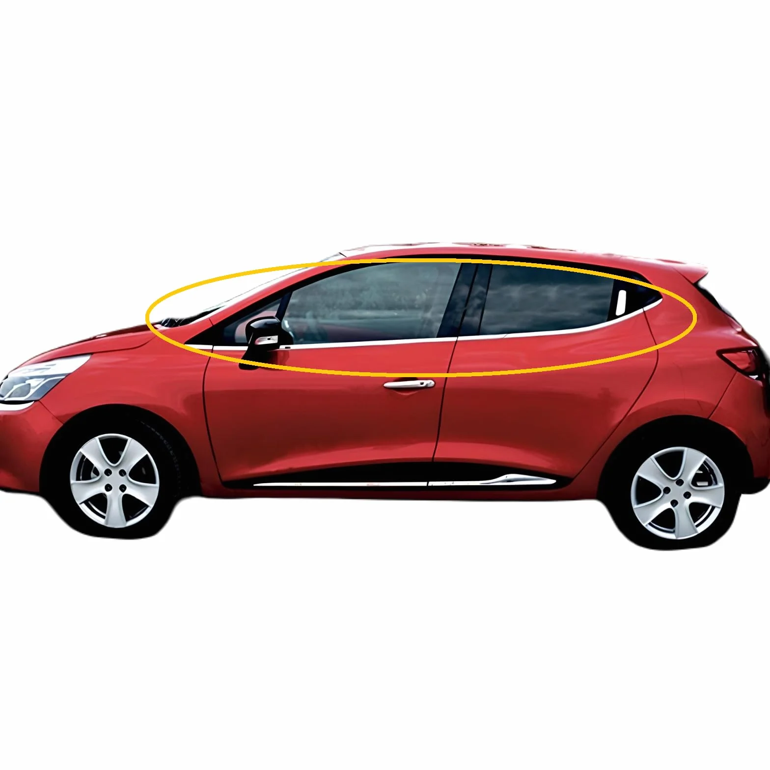 Listelli finestrini cromati Acciaio Inossidabile per Renault Clio IV HB 2012-2018 8 Pezzi