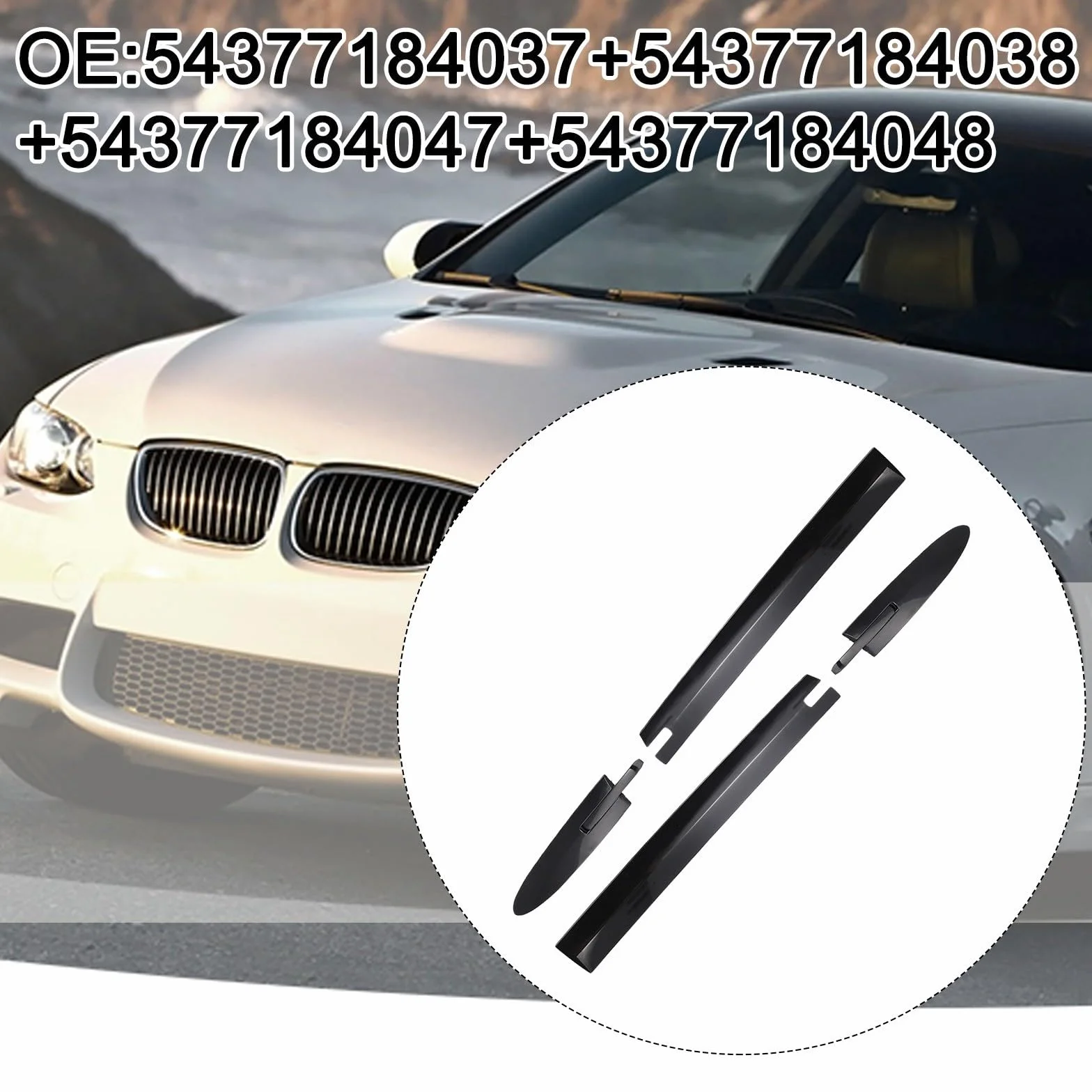 Copertura per cerniera superiore per BMW E93 F33 F83 per M3 335i, ricambio per tettuccio convertibile, modanatura esterna in plastica, set da 4 pezzi