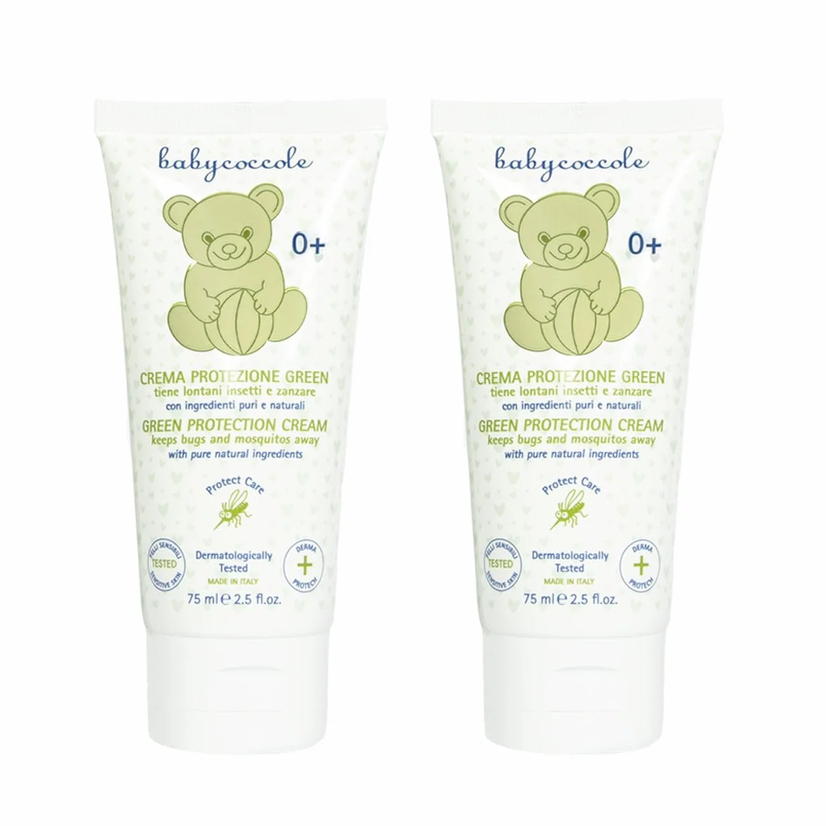 Babycoccole Kit 2 Pezzi Crema Protezione Insetti e Zanzare Green per Bambini 2 x 75 ml