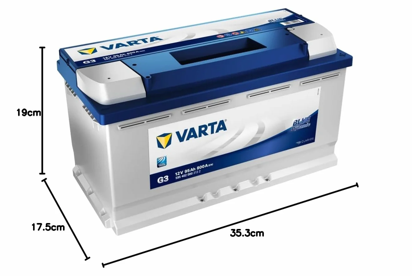 Varta G3 Blue Dynamic Auto Battery 595 402 080 12V 95 Ah 800 A