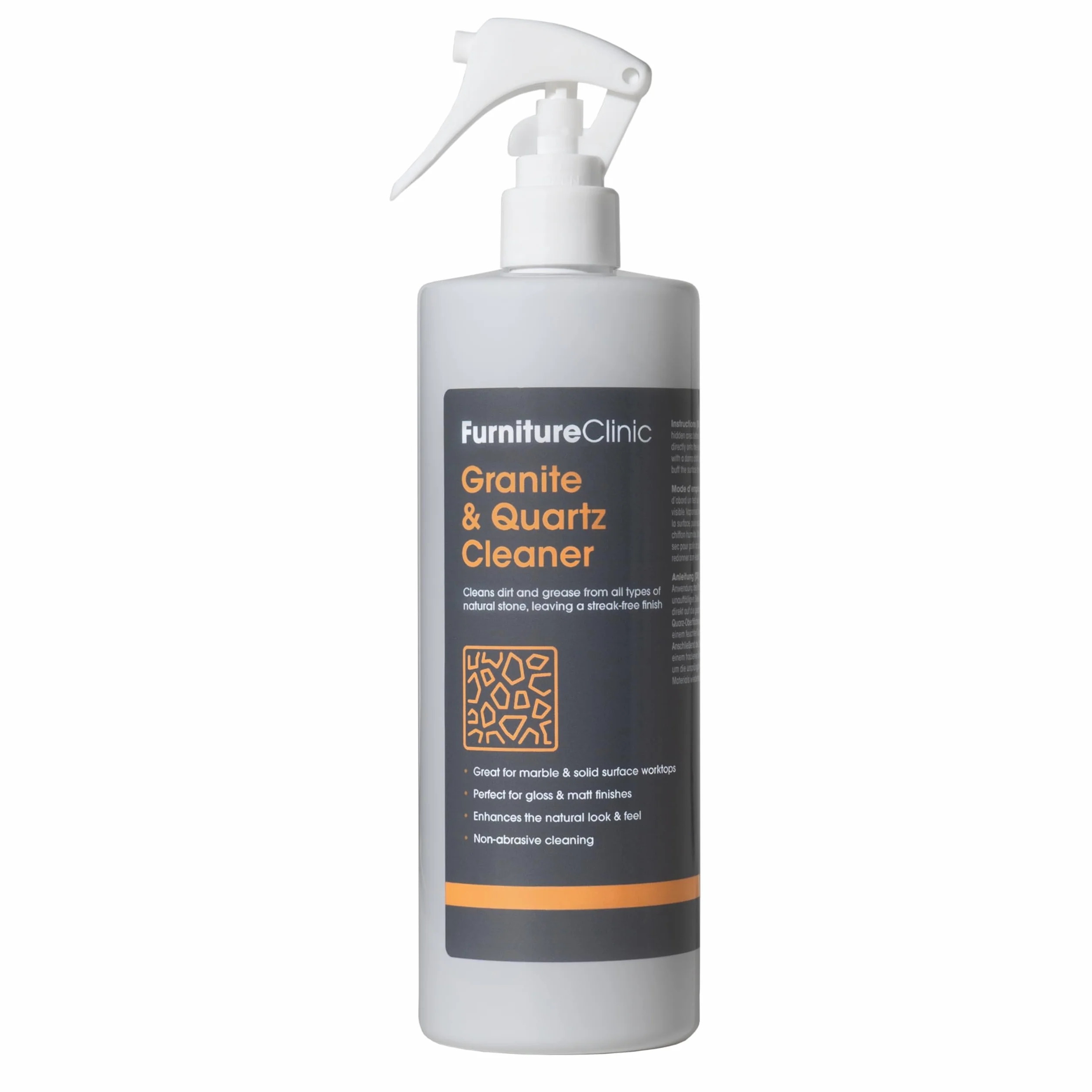 Furniture Clinic Spray Detergente per Granito e Quarzo 500 ml Pulizia non Abrasiva Finitura Senza Macchie