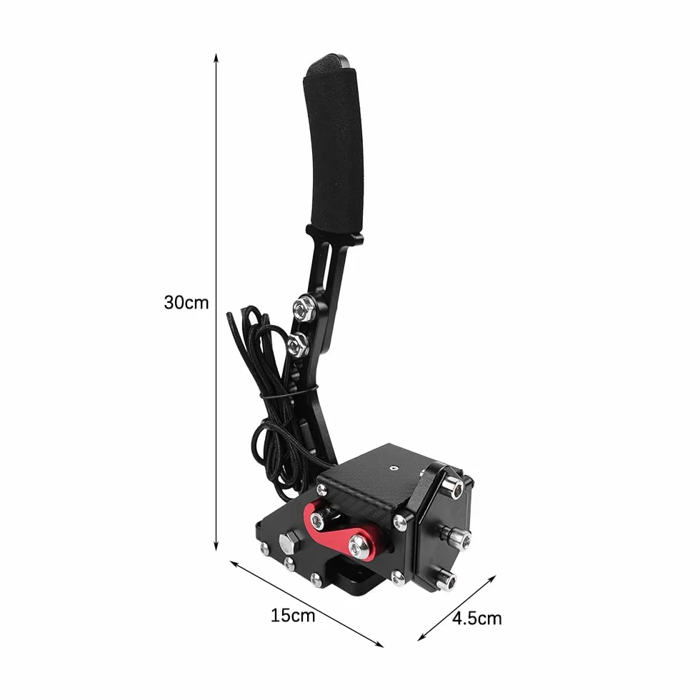 Freno de mano USB para PC de 64 bits, mejora del freno de mano para juegos de carreras SIM para G25 G27 G29 T500 T300, resorte reforzado/negro + abrazadera