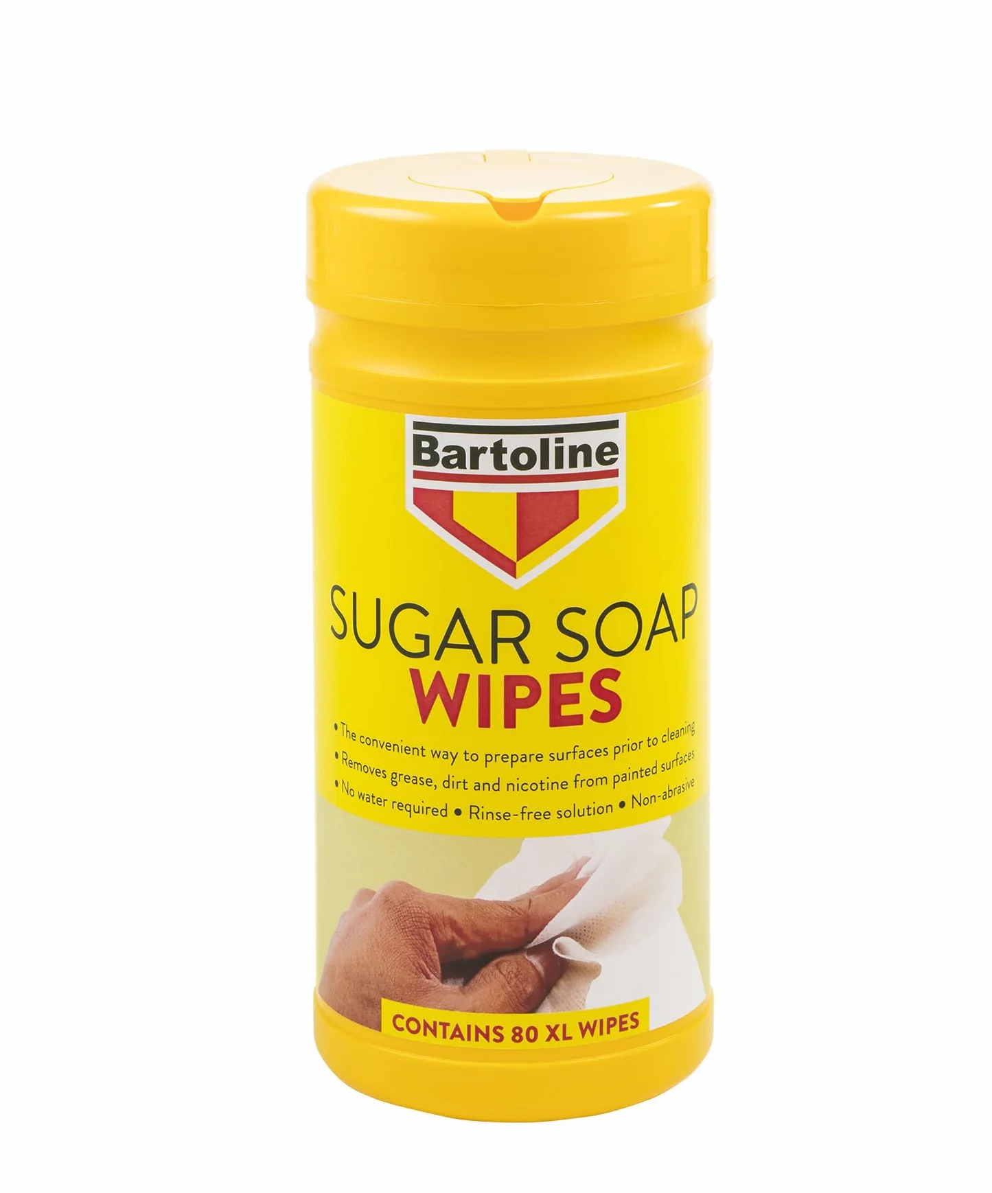 Bartoline Sugar Soap Wipes 80XL – Salviette detergenti sgrassanti pre-verniciatura – 80 salviette extra-large