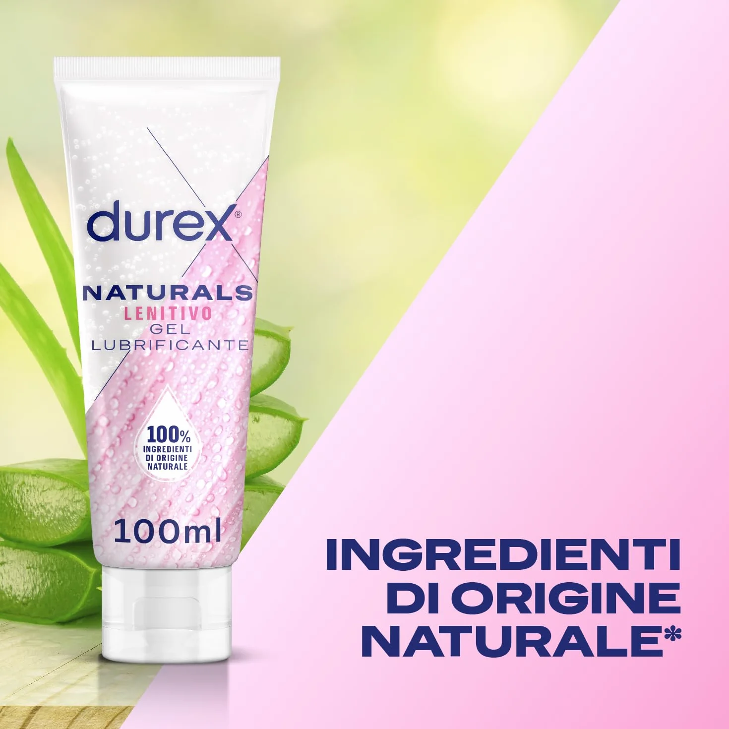 Durex Naturals Lenitivo Lubrificante Intimo Gel 100 ml Aloe Vera