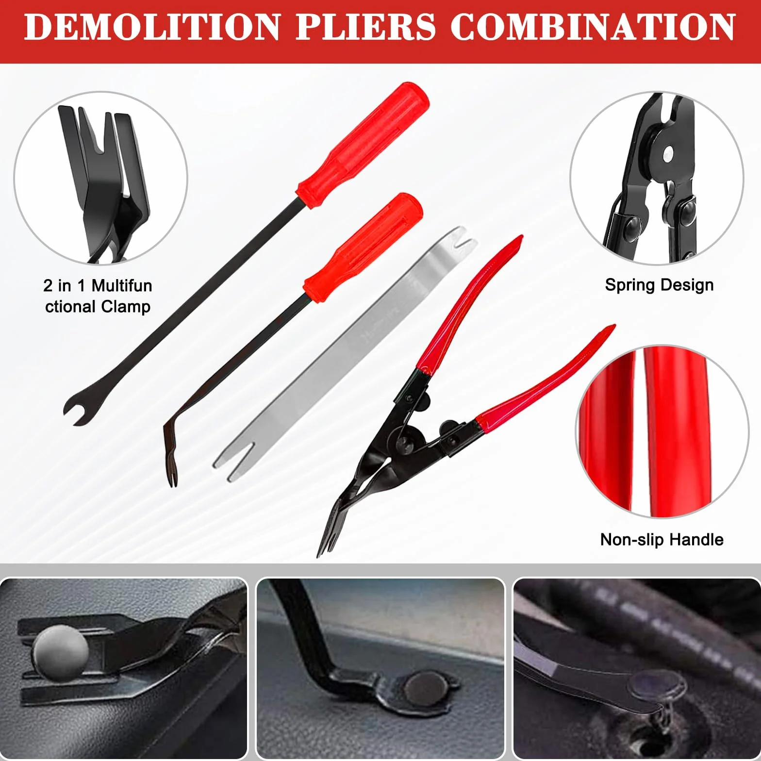 Kit Smontaggio Pannelli Auto 352 Pezzi, Strumento Rimozione Auto per Porta Pannello Radio Cruscotto