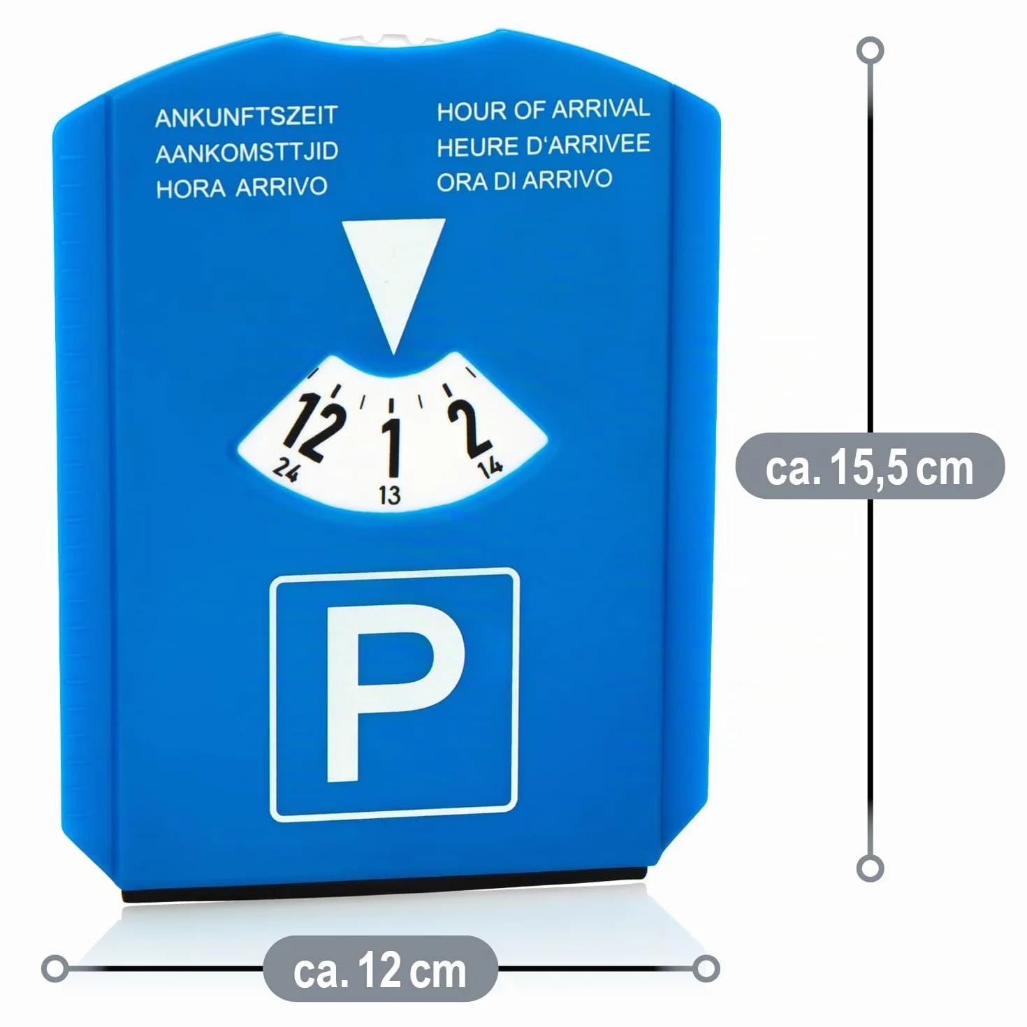 Disco orario con raschietto per ghiaccio labbro in gomma chip per carrello della spesa, parchimetro in plastica 2 pezzi