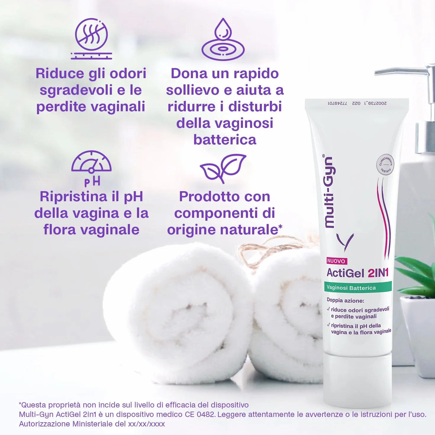 Multi-gyn ActiGel 2-in-1 trattamento vaginosi batterica 50 ml + applicatore