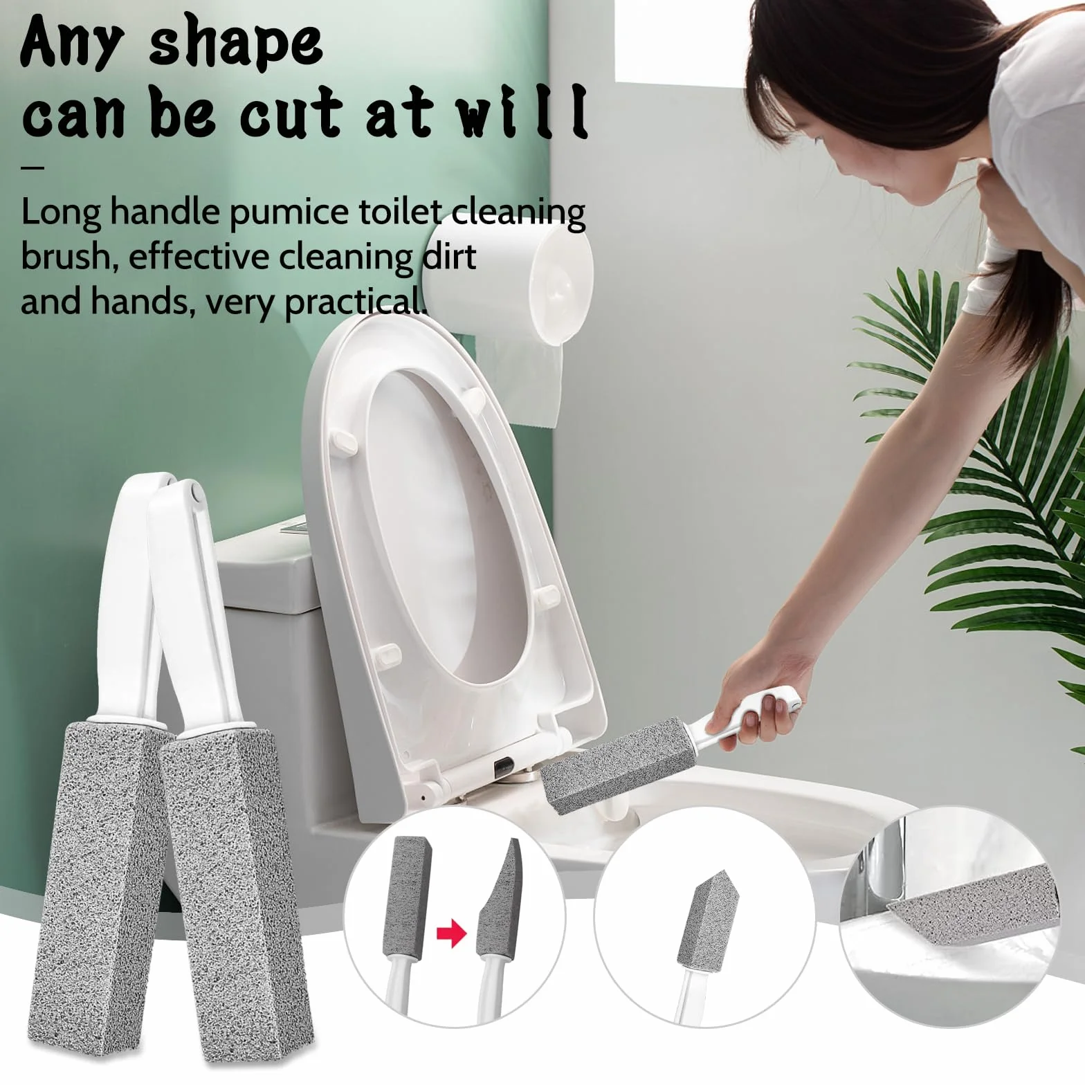 Pietra Pomice per WC con Manico, Cleaning Block 4 Pezzi per Bagno e Cucina