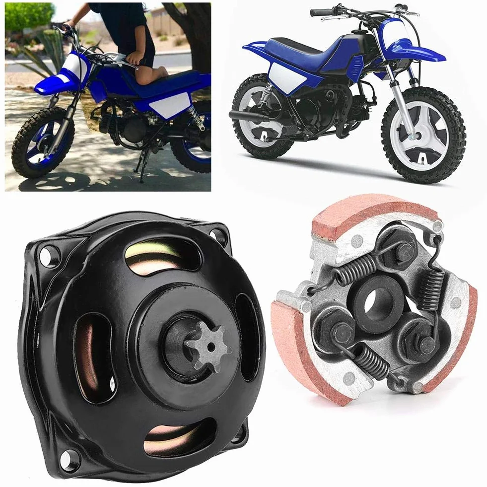 EBTOOLS Frizione Mini Quad Adatto per Mini Pocket Bike Clutch,6 Teeth Clutch Drum Pad Gear Box Kit Replacement for 47 Mini Moto Quad Pocket Bike