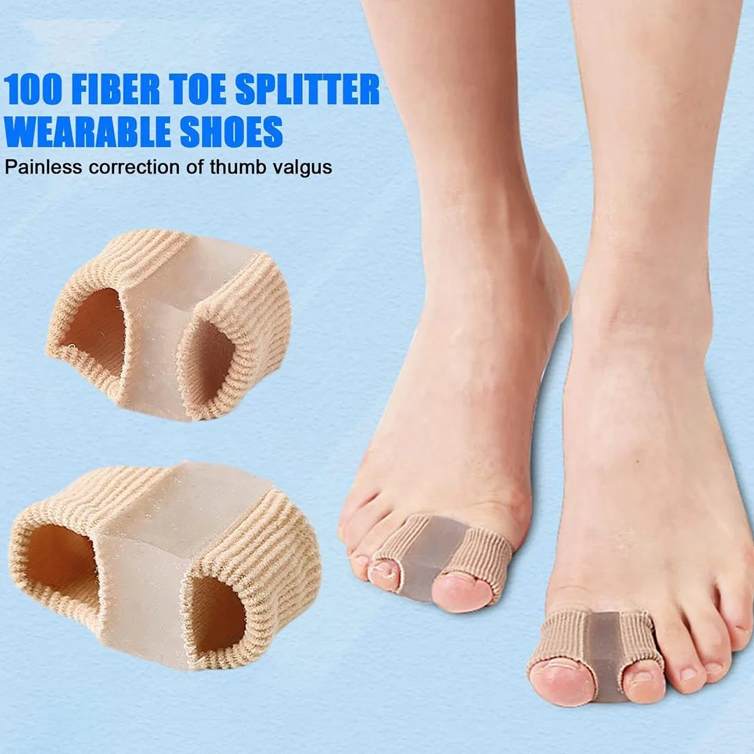 Separatori per Alluce Valgo per Dita Sovrapposte, 2Pcs Correttore in Gel per Donna Uomo