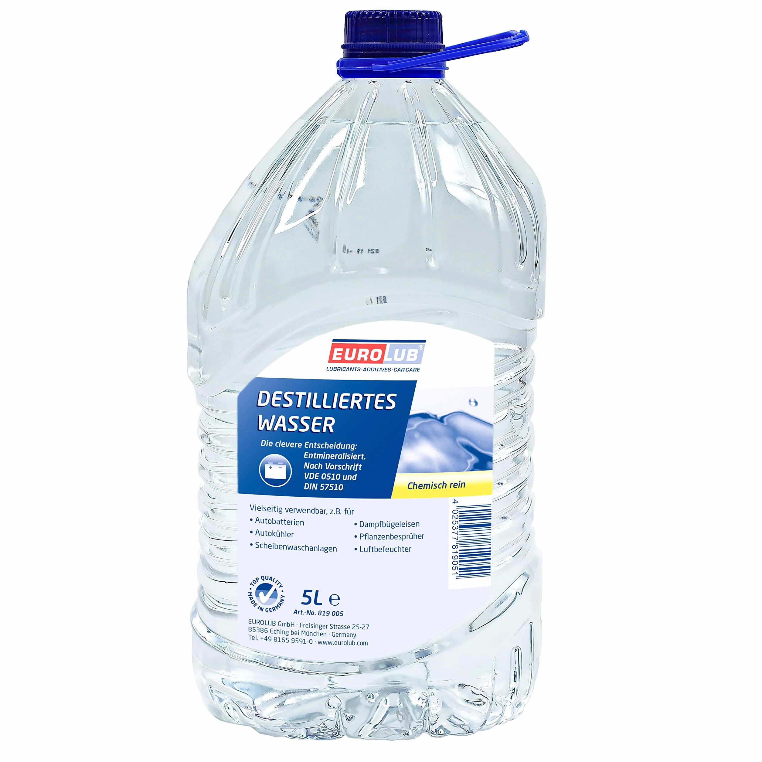 Acqua distillata 5 Litri EUROLUB