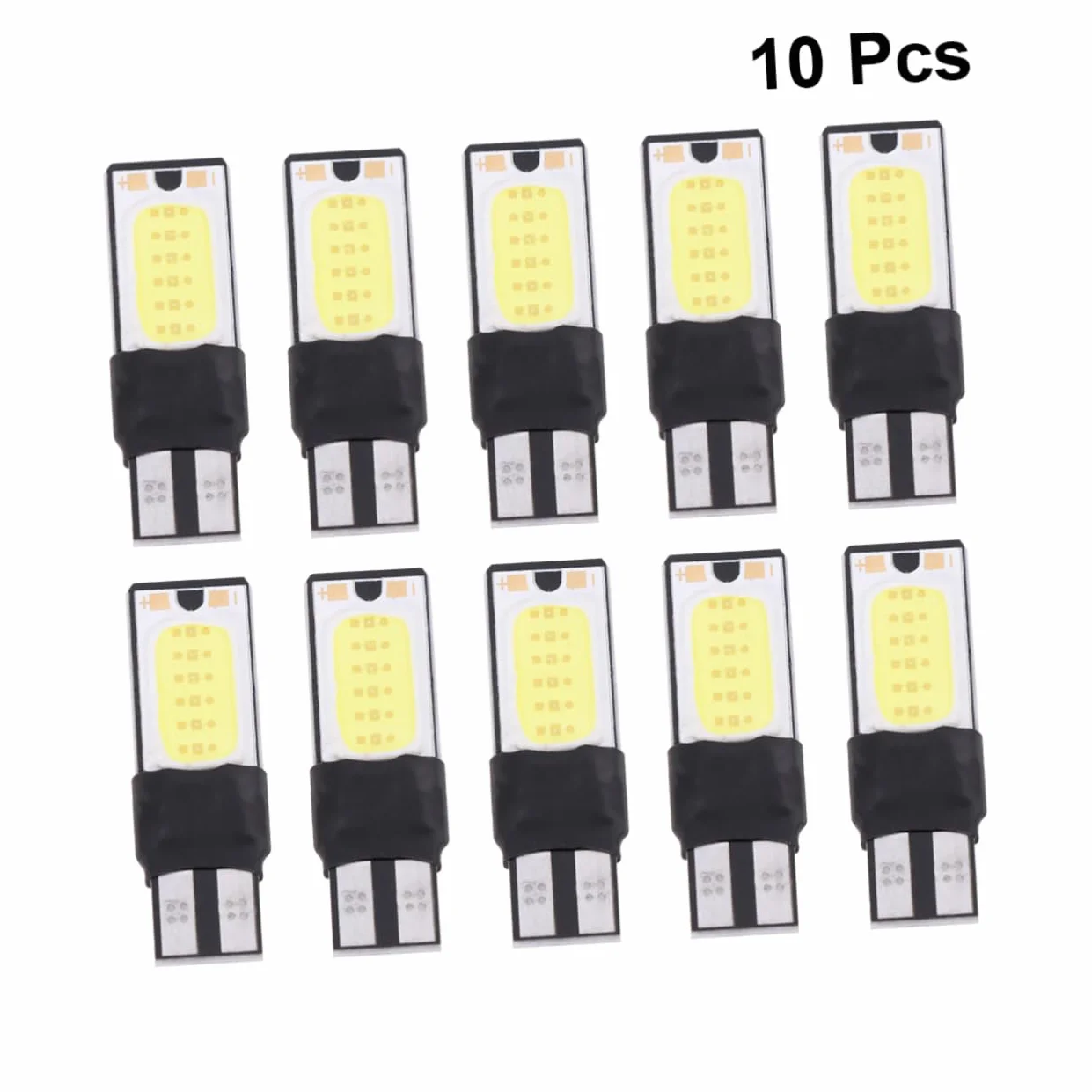 Lampade LED T10 W5W COB Can-bus Bianco 10 Pezzi per Auto Luce di Lettura Targa