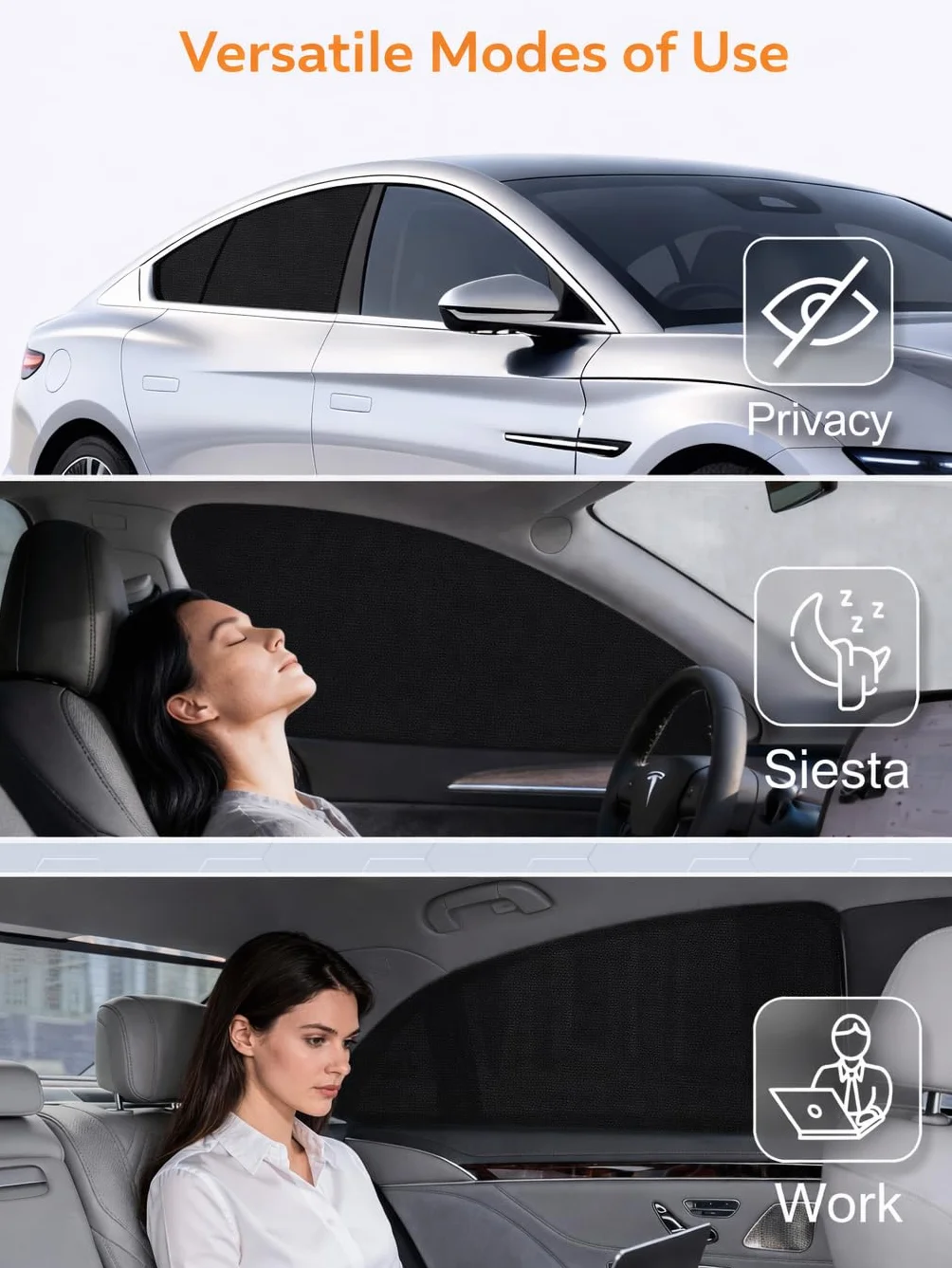 Ediesi, Parasole Auto Bambini per Finestrini Posteriori – 2 Unità, Tendine Parasole Auto Bambini Protezione UV, Tendina Auto Bambini Laterale, Facile Installazione e Adattamento Universale