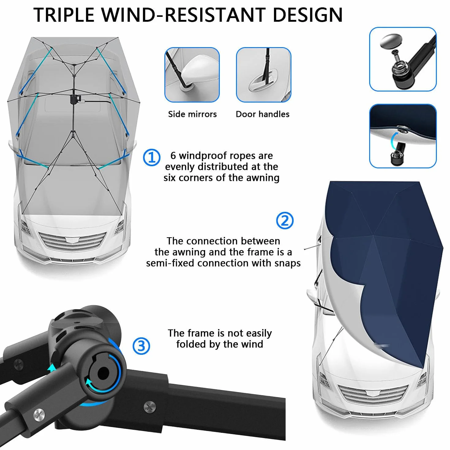 Tenda per Auto Completamente Automatica, Tenda per Copertura Auto Portatile, Tende da Sole Pieghevoli, Copertura per Auto con Avvio Remoto, 4.2M Ombrelloni per Auto,Grey