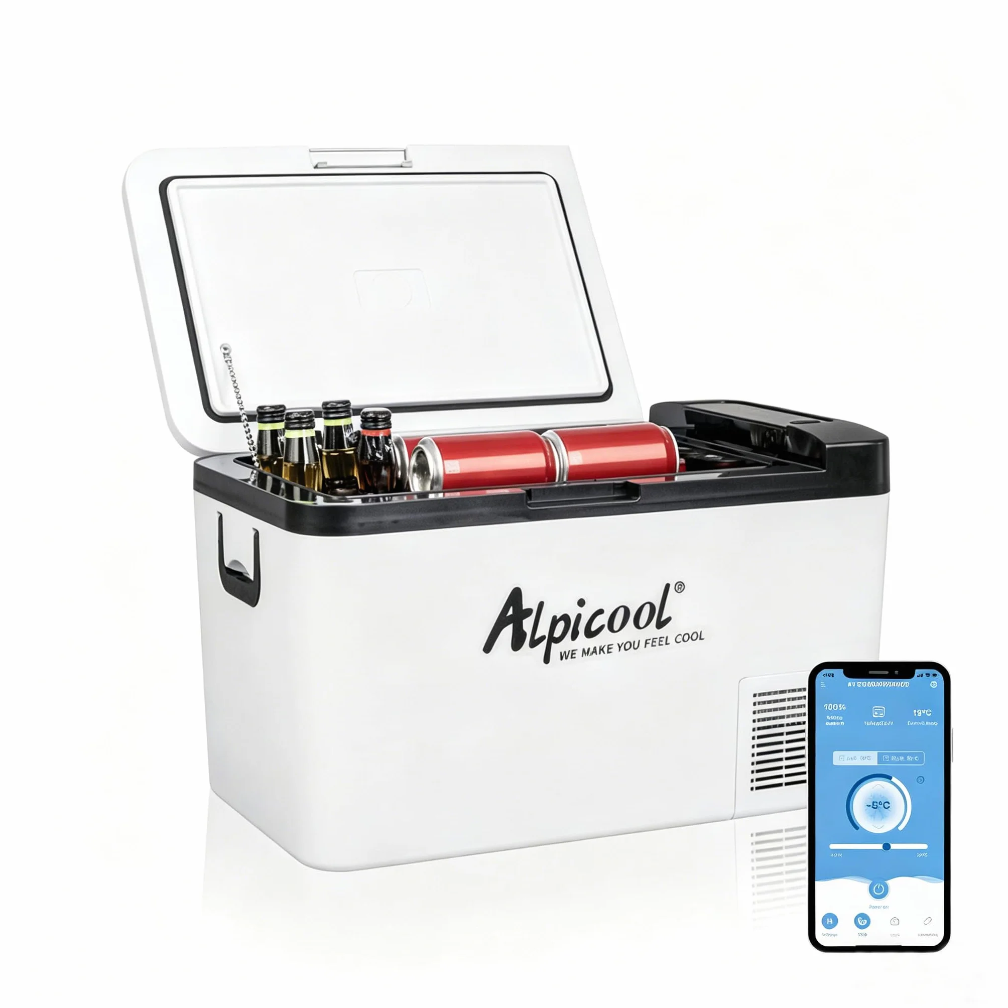 Alpicool K25 Frigorifero per Auto 25 litri 12/24V DC Congelatore Portatile con Schermo Touch LCD