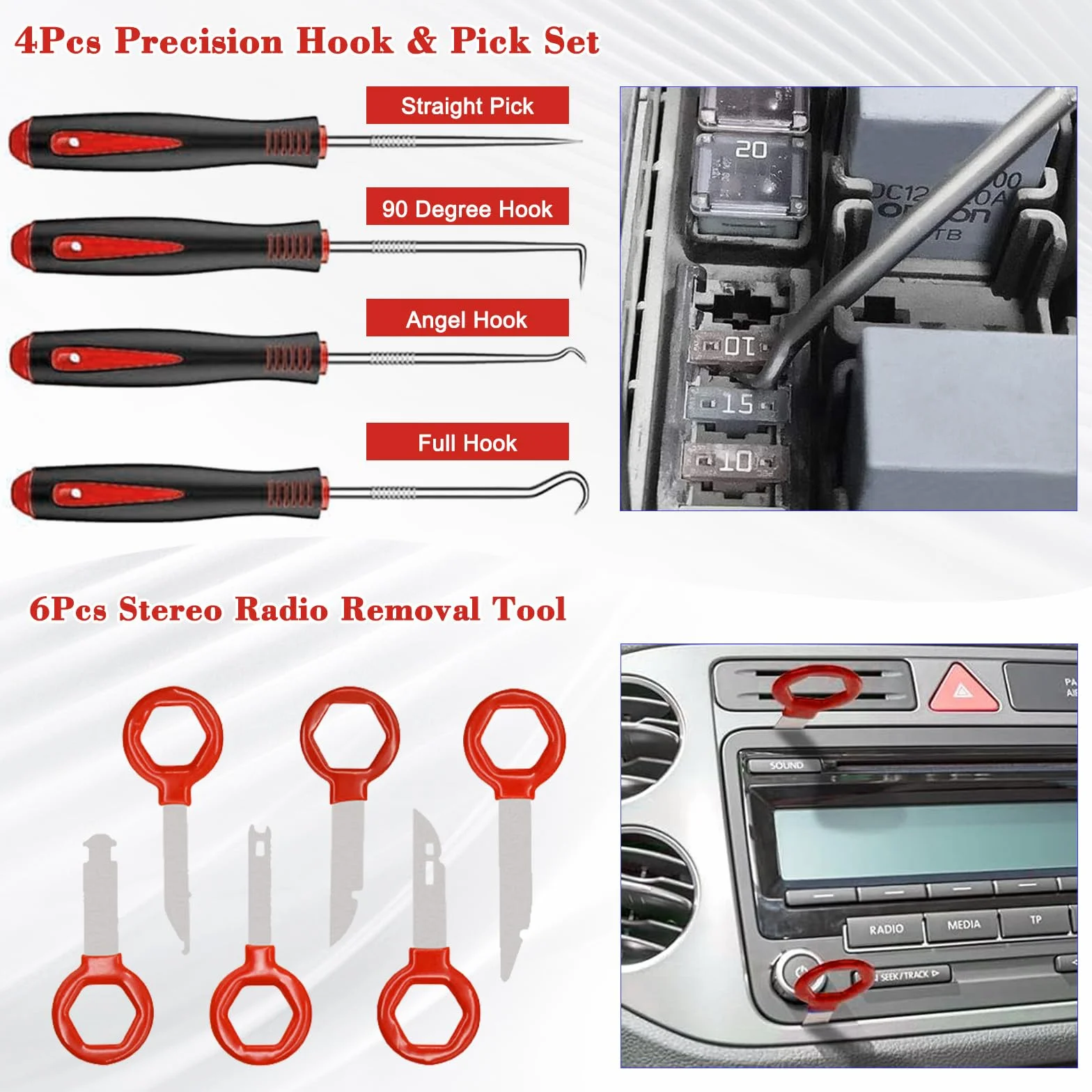 Kit Smontaggio Pannelli Auto 352 Pezzi, Strumento Rimozione Auto per Porta Pannello Radio Cruscotto