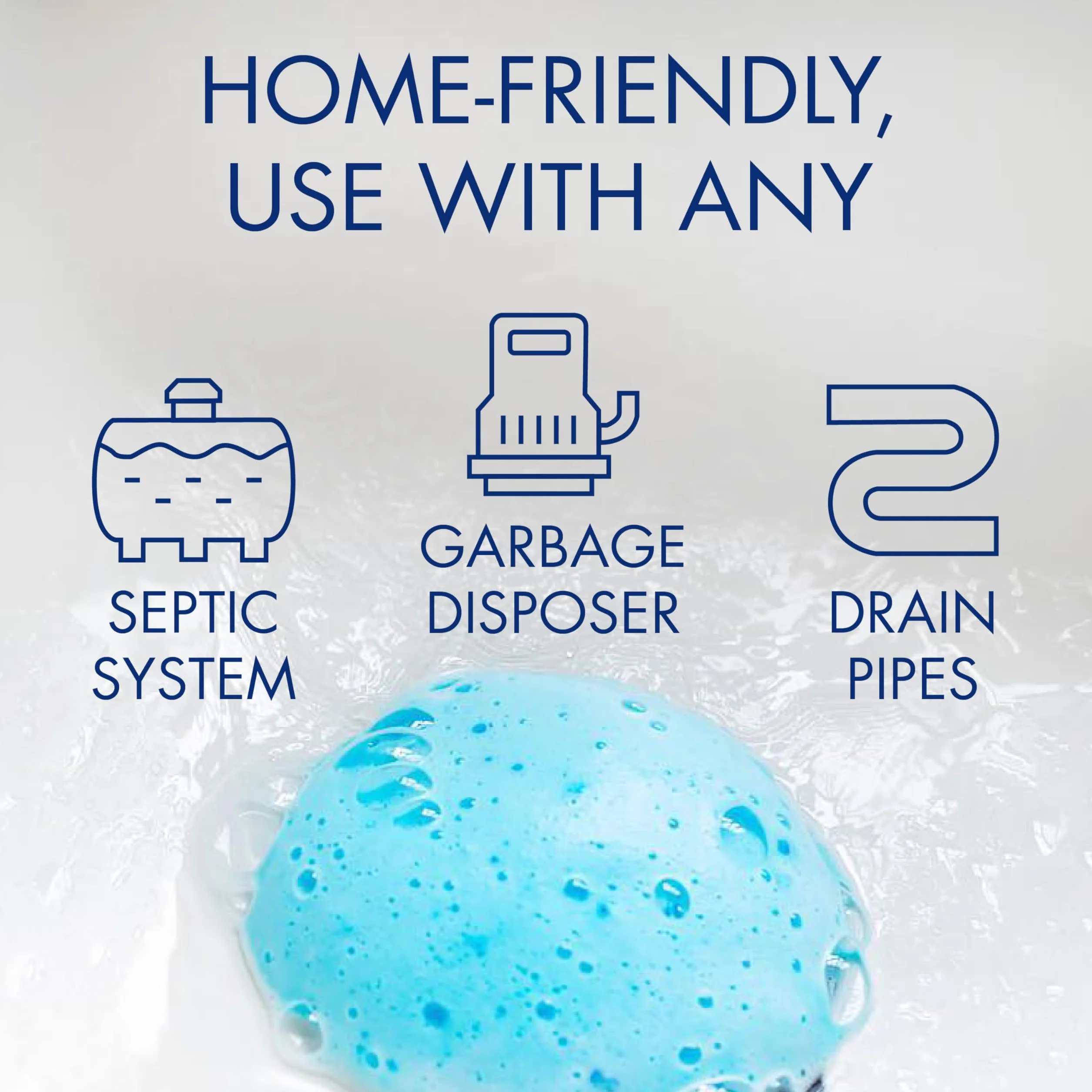 Glisten Disposer Care Foaming Garbage Disposer Cleaner 4.9 oz 4 Packets