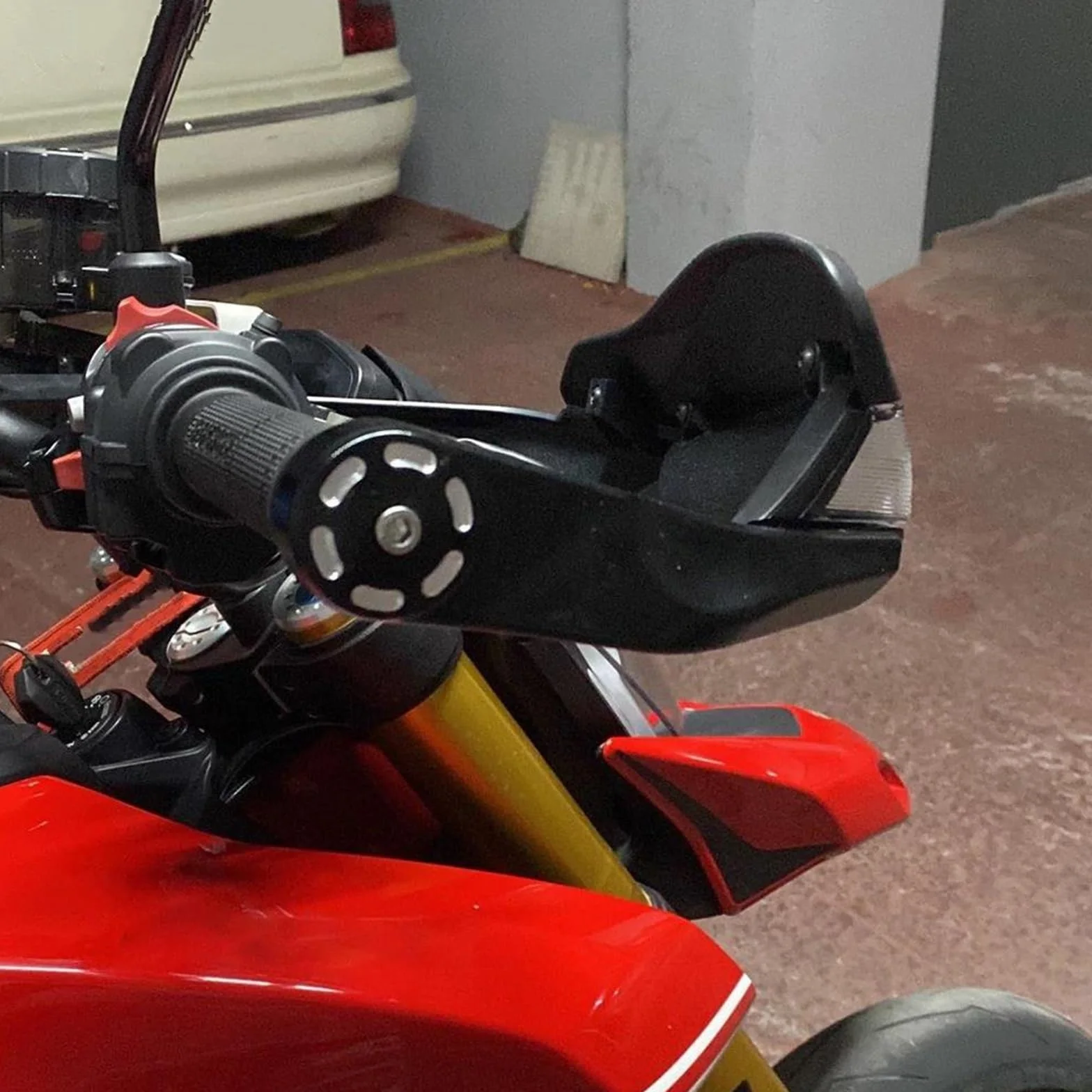 DUCATI MULTISTRADA 1200 MTS1200 MTS1260 MTS950 Protezione Mani Moto Rosso