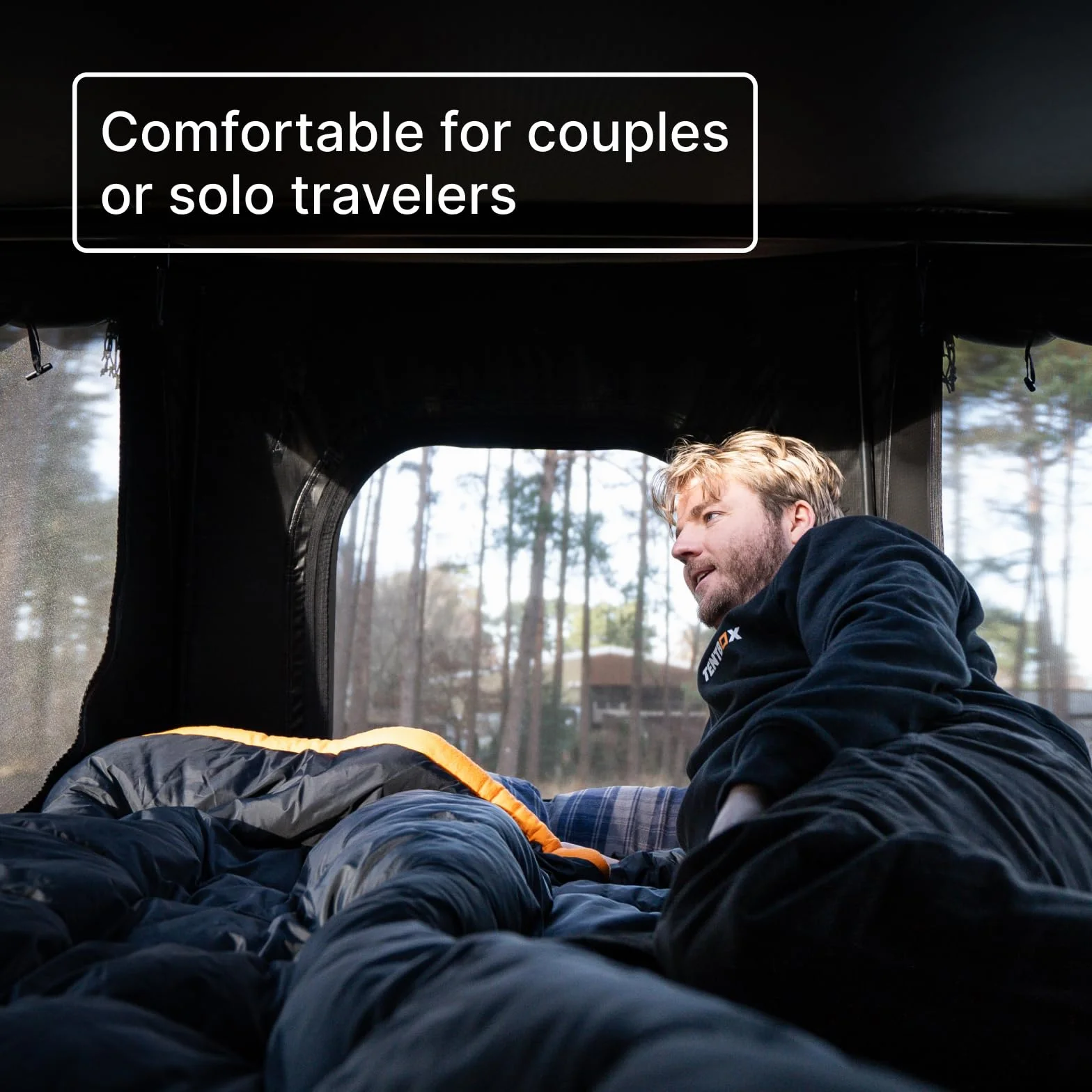 TentBox GO - Tenda da Tetto per Auto Super Leggera - Tenda da Tetto TentBox - Campeggio Quattro Stagioni - ADATTA ALLA MAGGIOR PARTE DELLE AUTO - Design Leggero Premium, Montaggio in 60 Secondi
