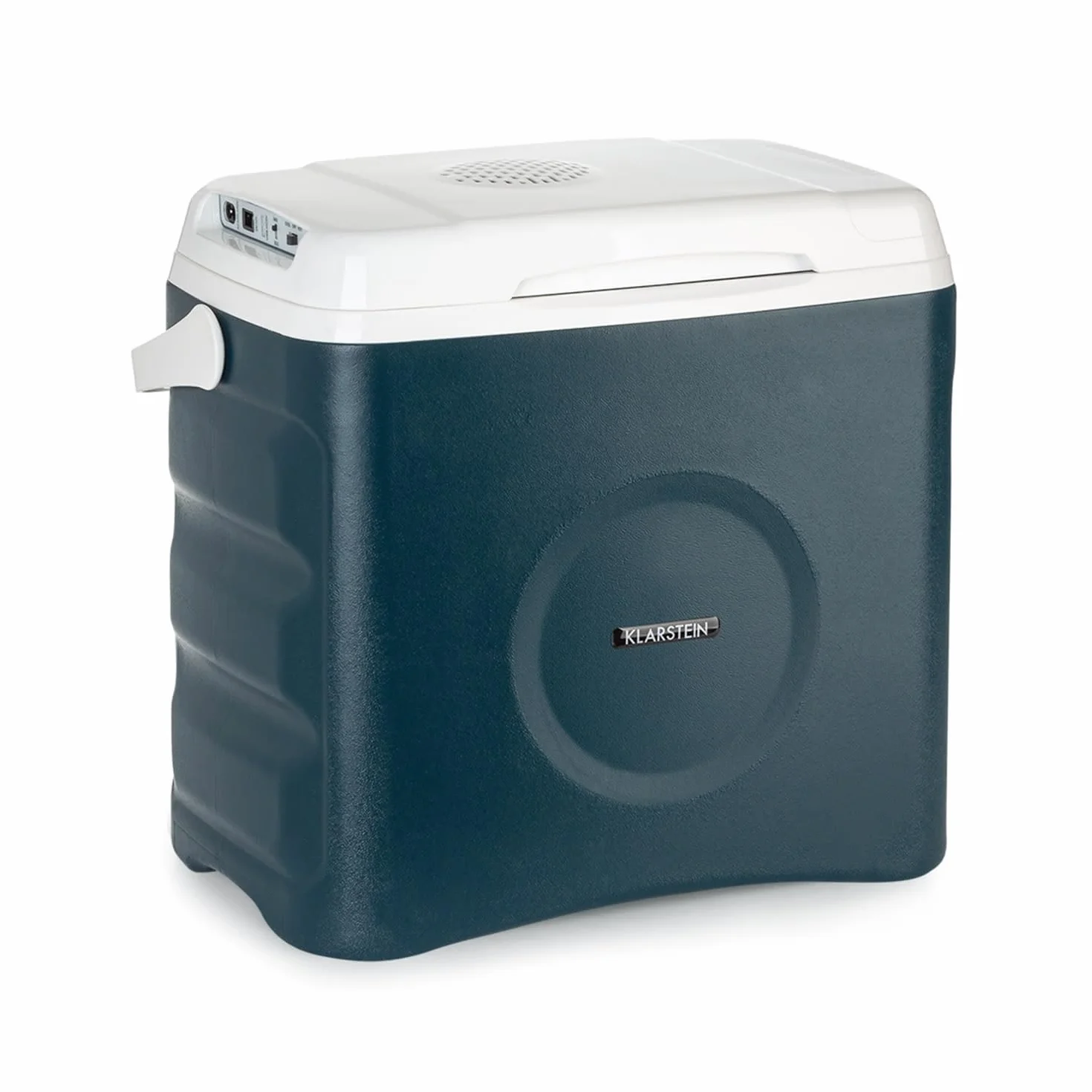 KLARSTEIN BeerBelly 29 Refrigeratore Elettrico - 29 L, 3 Connessioni: 230V, 12V Accendisigari e Porta USB, Portatile, Funzione Raffreddamento e Riscaldamento, Auto, Camion, Campeggio, Presa, Blu