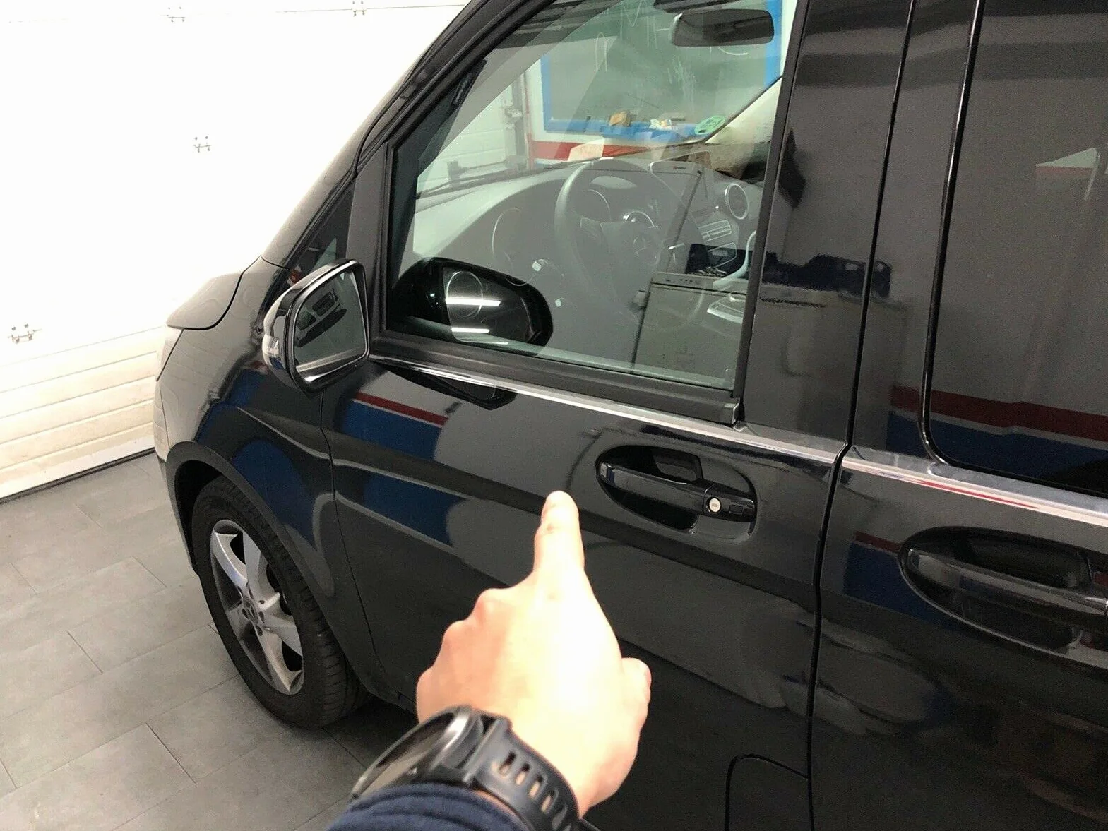 Mercedes Vito W447 2014+ Acciaio Inox 8 Barre Finestre Porta Scorrevole Bifacciale