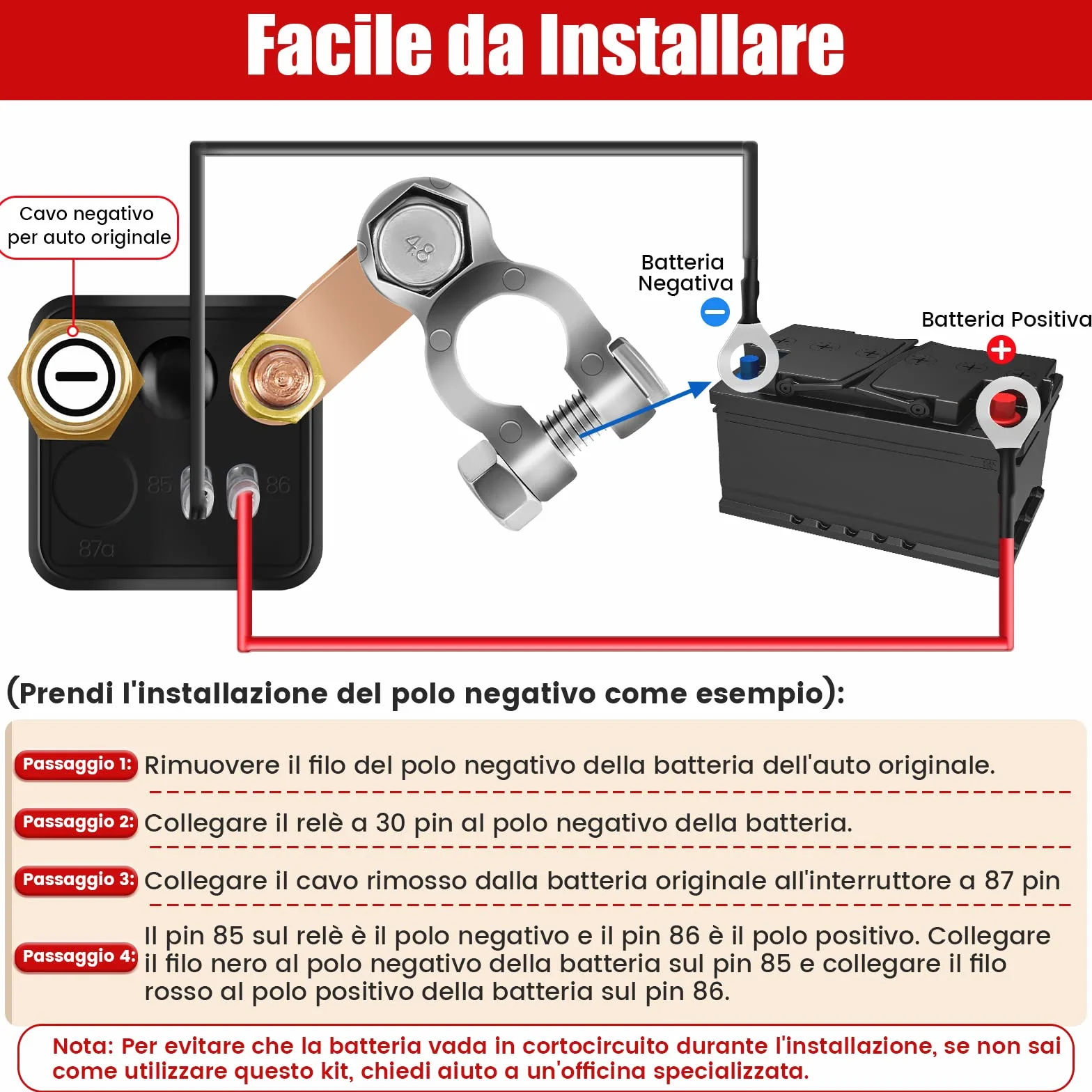 Stacca Batteria 12V Interruttore Relè 12V 250A Interruttore Batteria Con 2 Telecomandi Antifurto Auto Disconnessione Batteria Stacca Batteria per Auto Camion Moto Barca RV (250A)