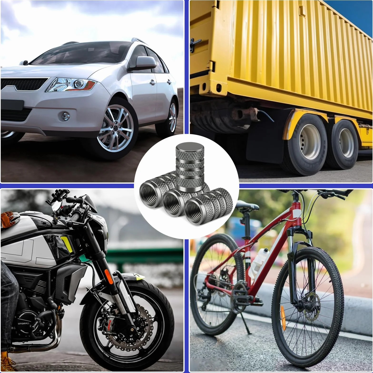 12 tappi per valvole universali in alluminio per pneumatici auto camion SUV moto bicicletta
