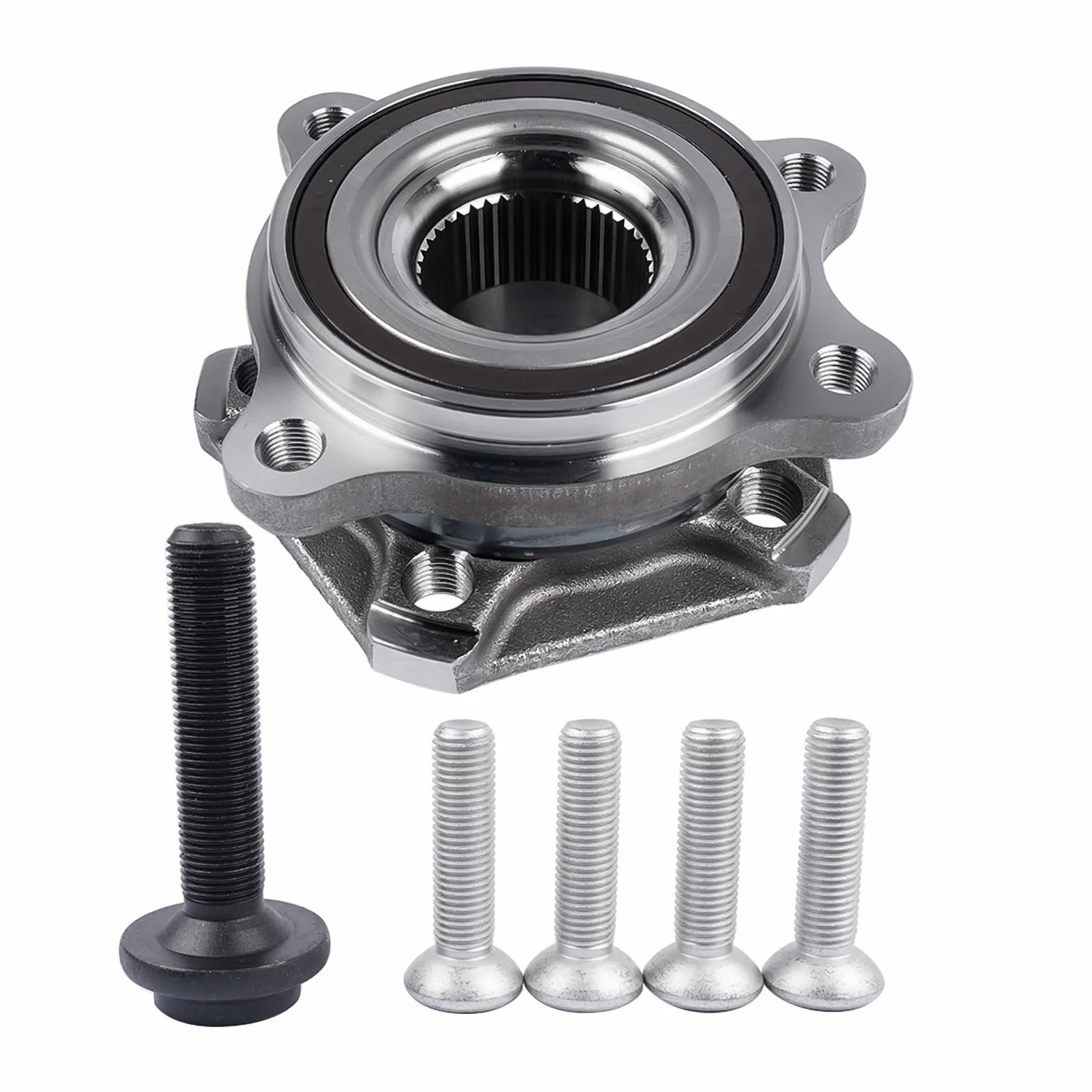 Mozzo ruota + set di cuscinetti ruota compatibile con A4 A5 A6 A7 A8 Q5 Q7 RS5 S4 S5 S6 S7 S8 2016-2022 4M0498625A 4M0498625B